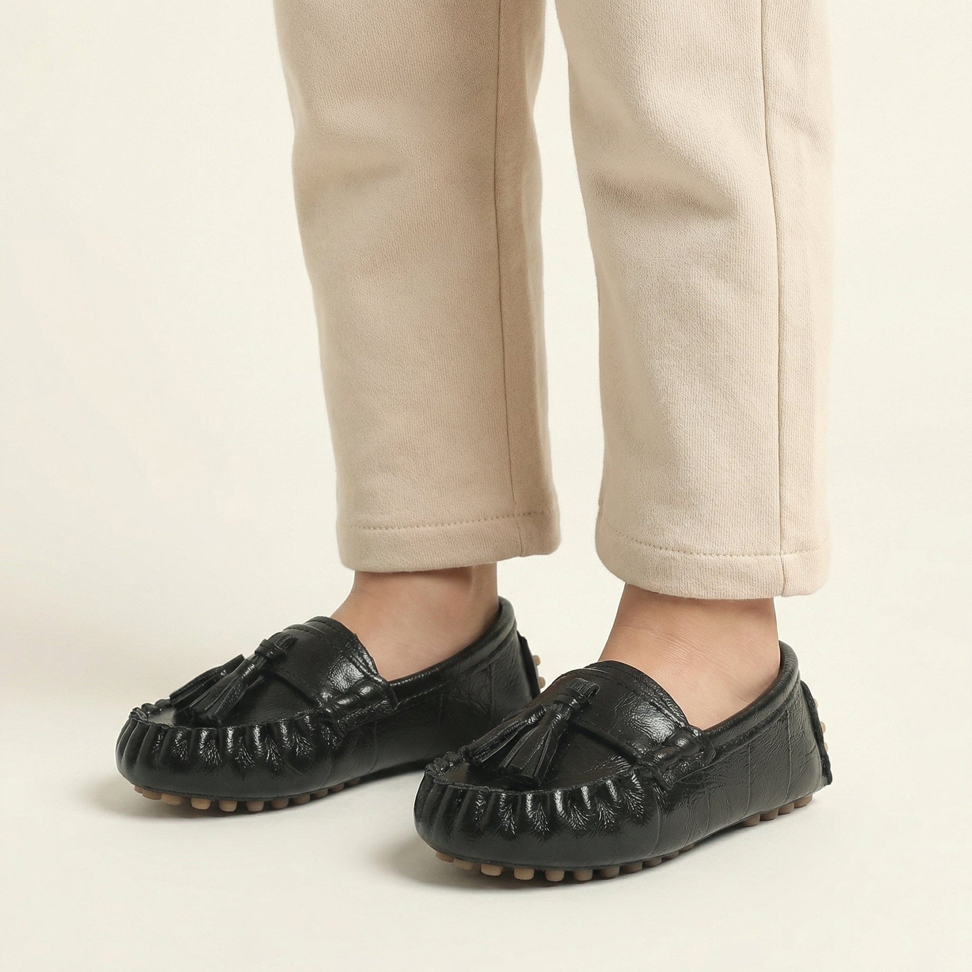 Mocassin Enfant à Glands à Picots