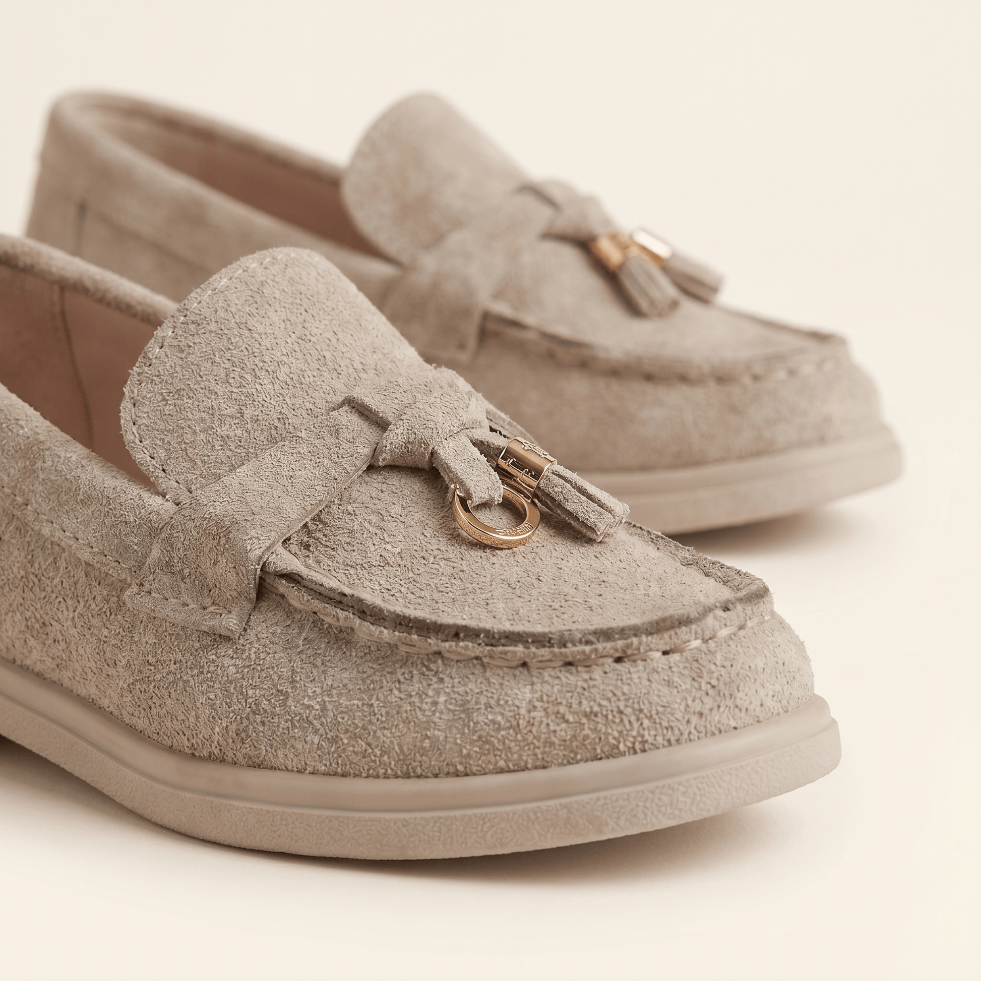 Mocassin Enfant à Glands en Daim