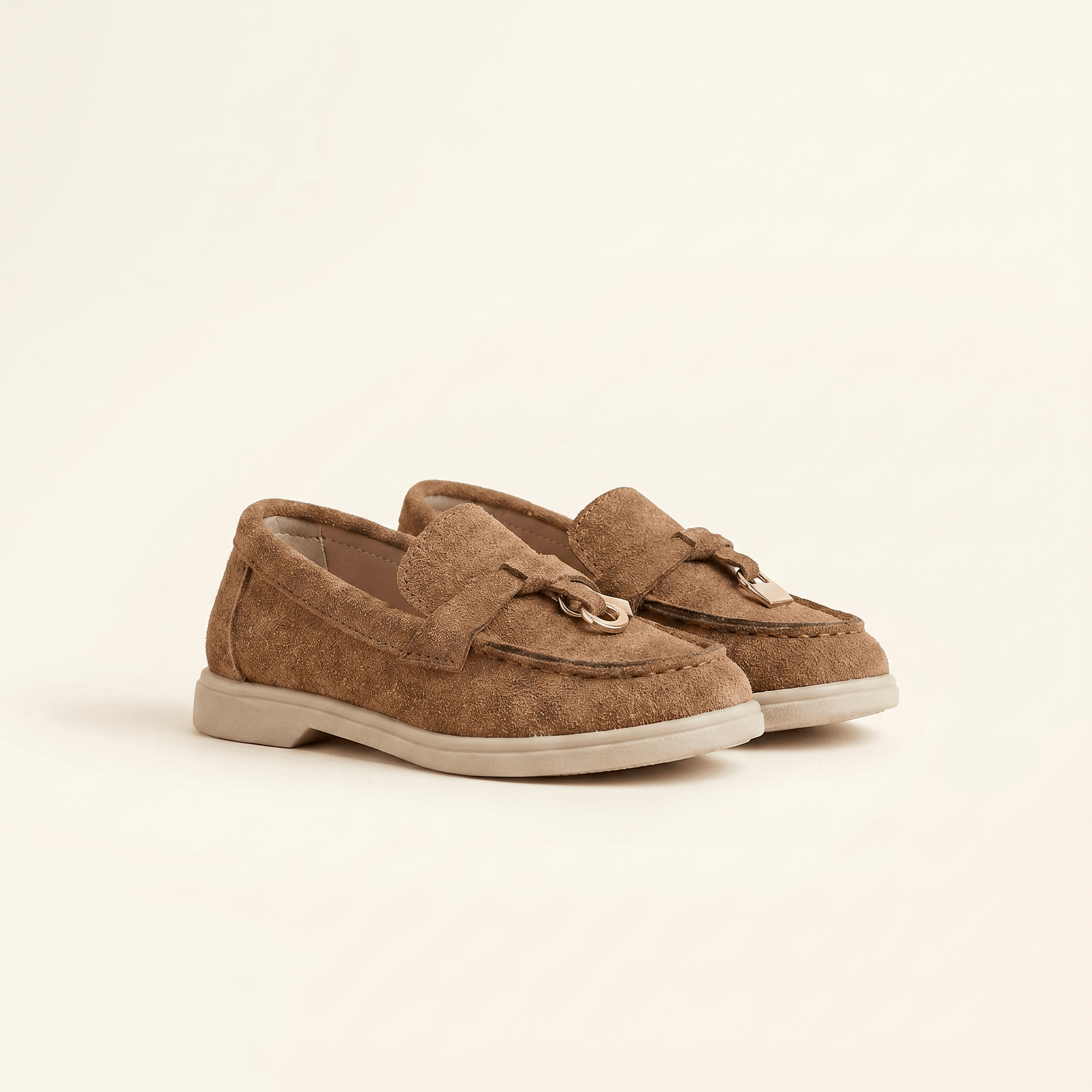 Mocassin Enfant à Glands en Daim