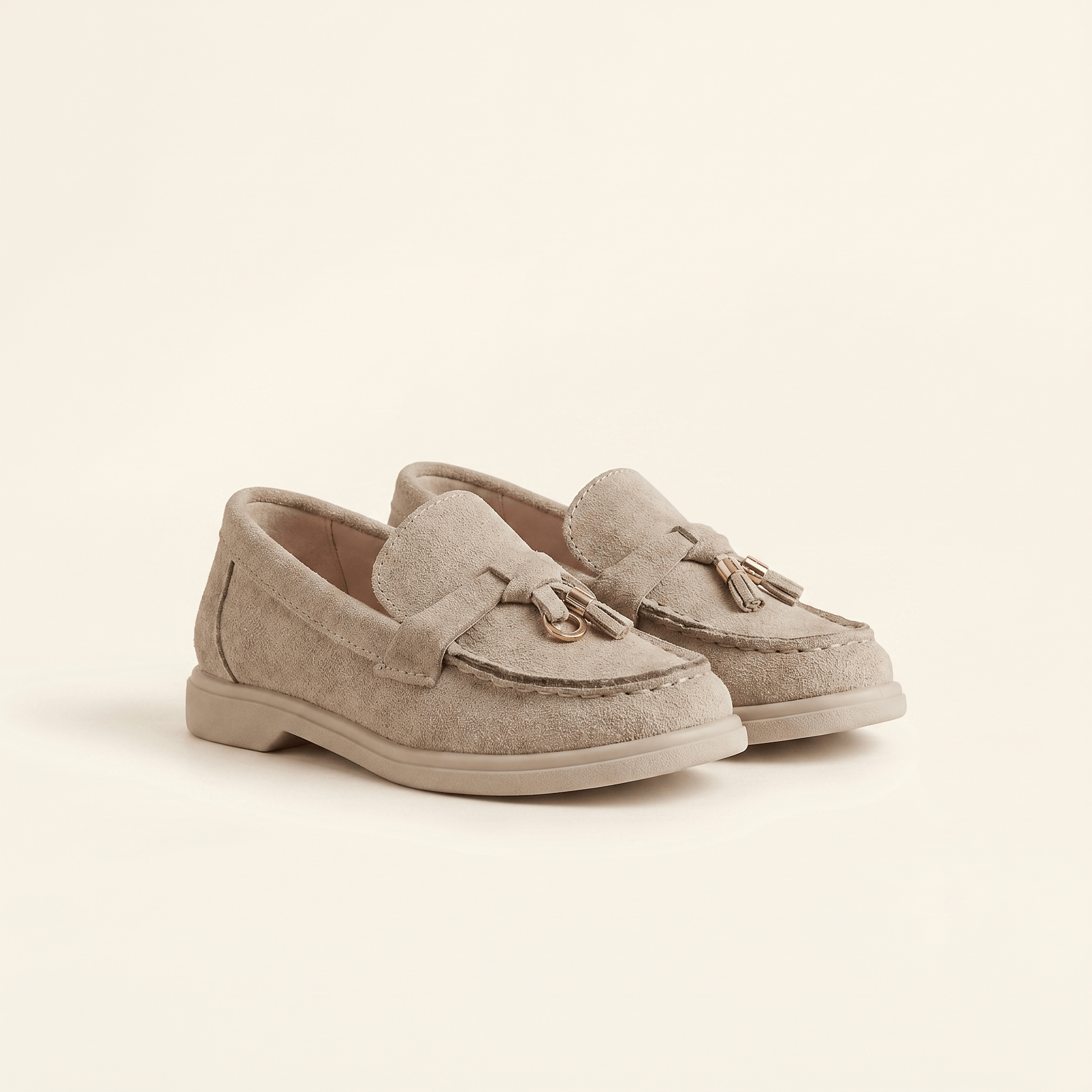 Mocassin Enfant à Glands en Daim