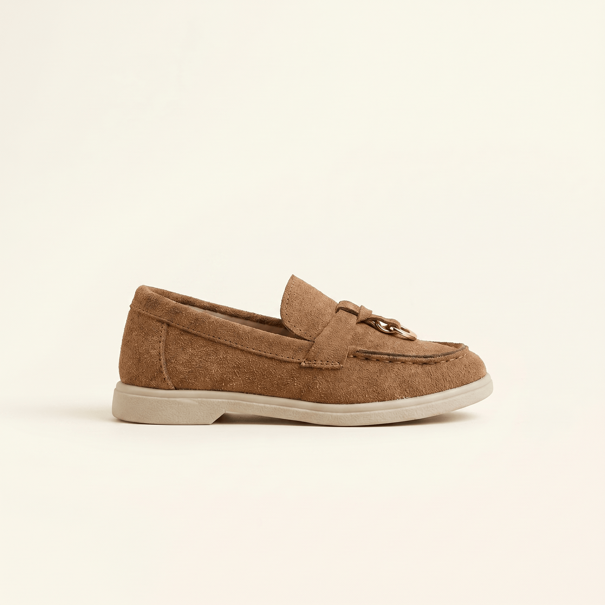 Mocassin Enfant à Glands en Daim
