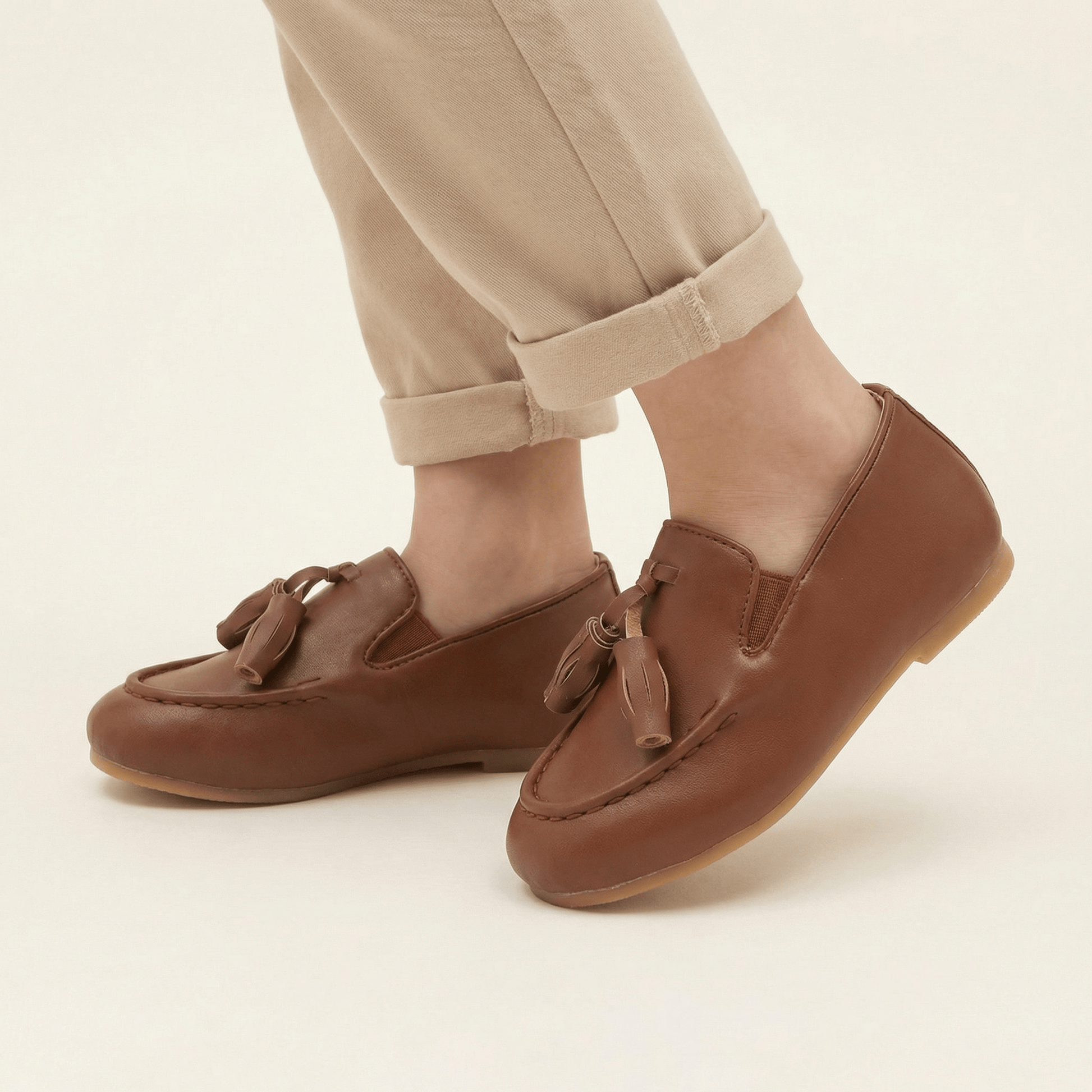 Mocassin Enfant à Pompons