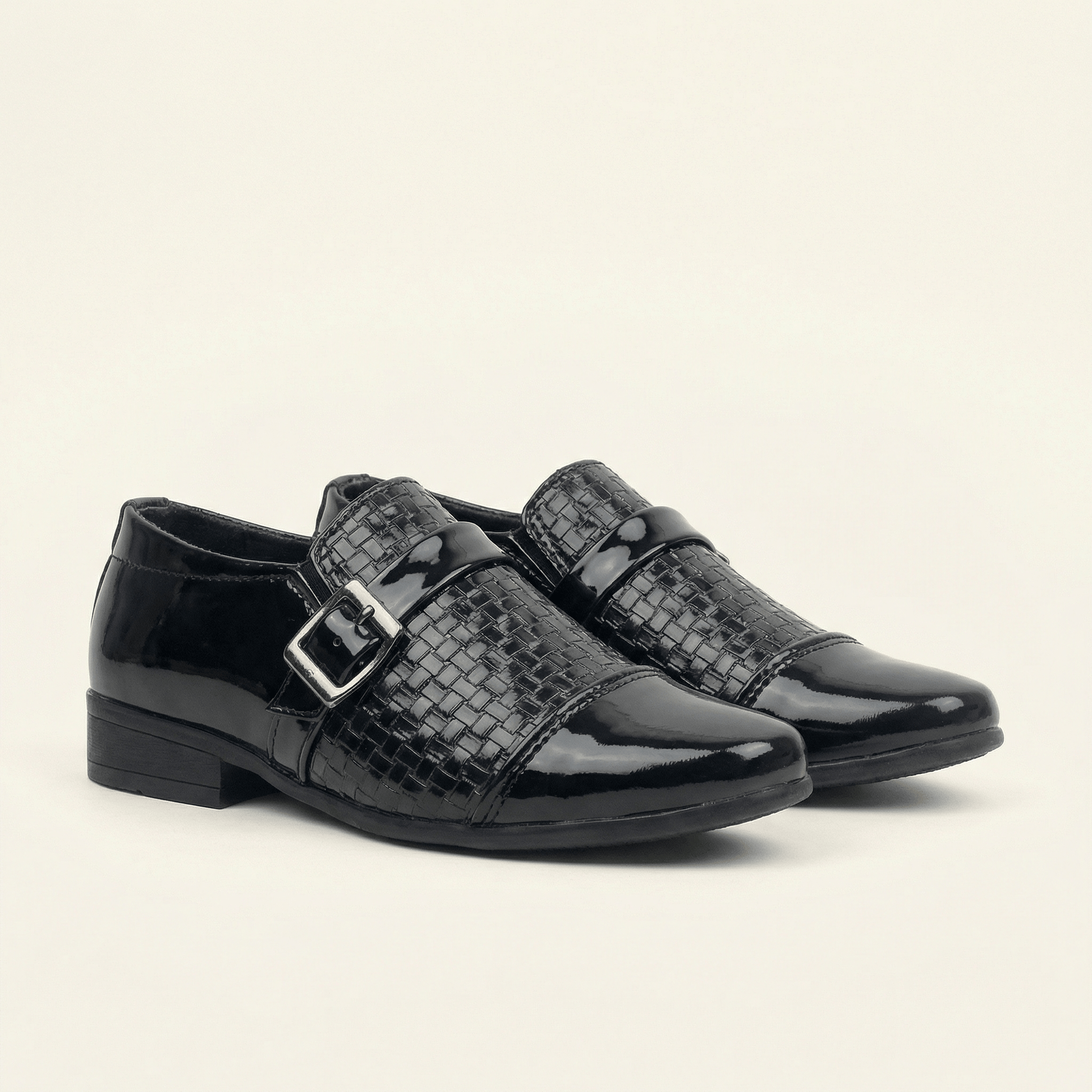 Mocassin Enfant Mariage en Cuir à Talons