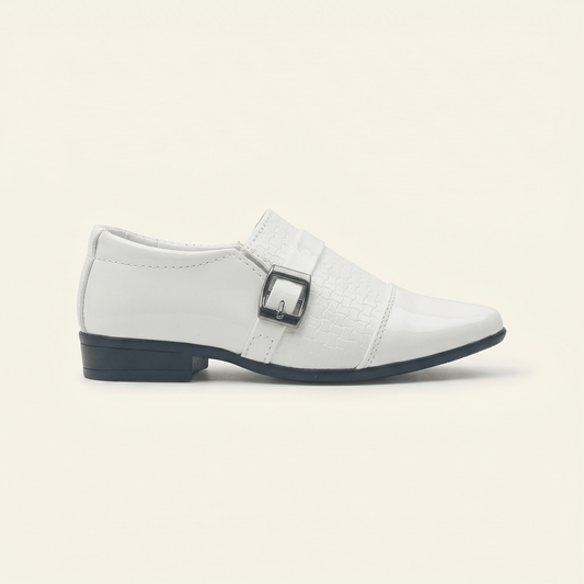 Mocassin Enfant Mariage en Cuir à Talons