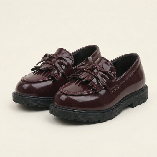 Mocassin Enfant Vernis avec Lacets Décoratifs