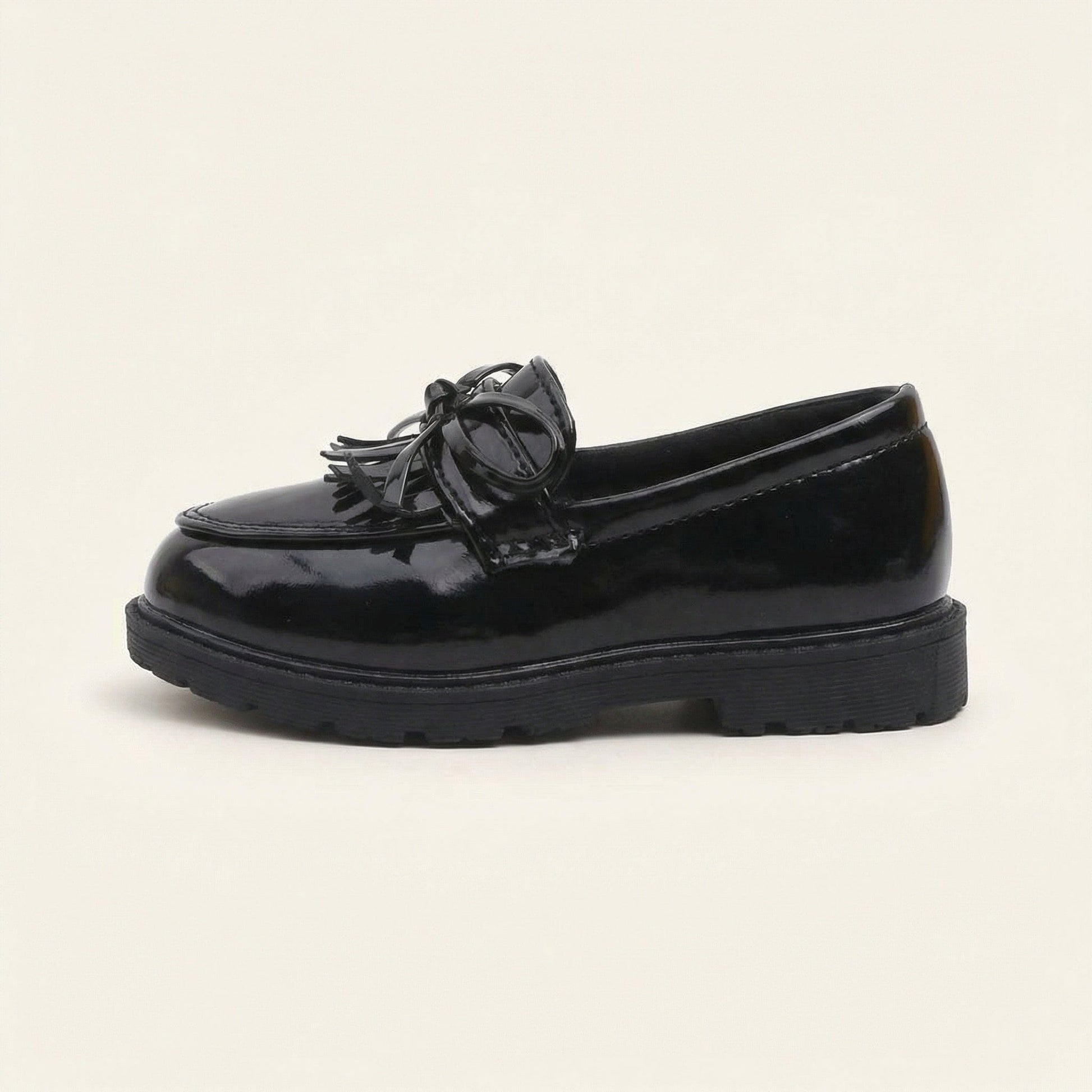 Mocassin Enfant Vernis avec Lacets Décoratifs