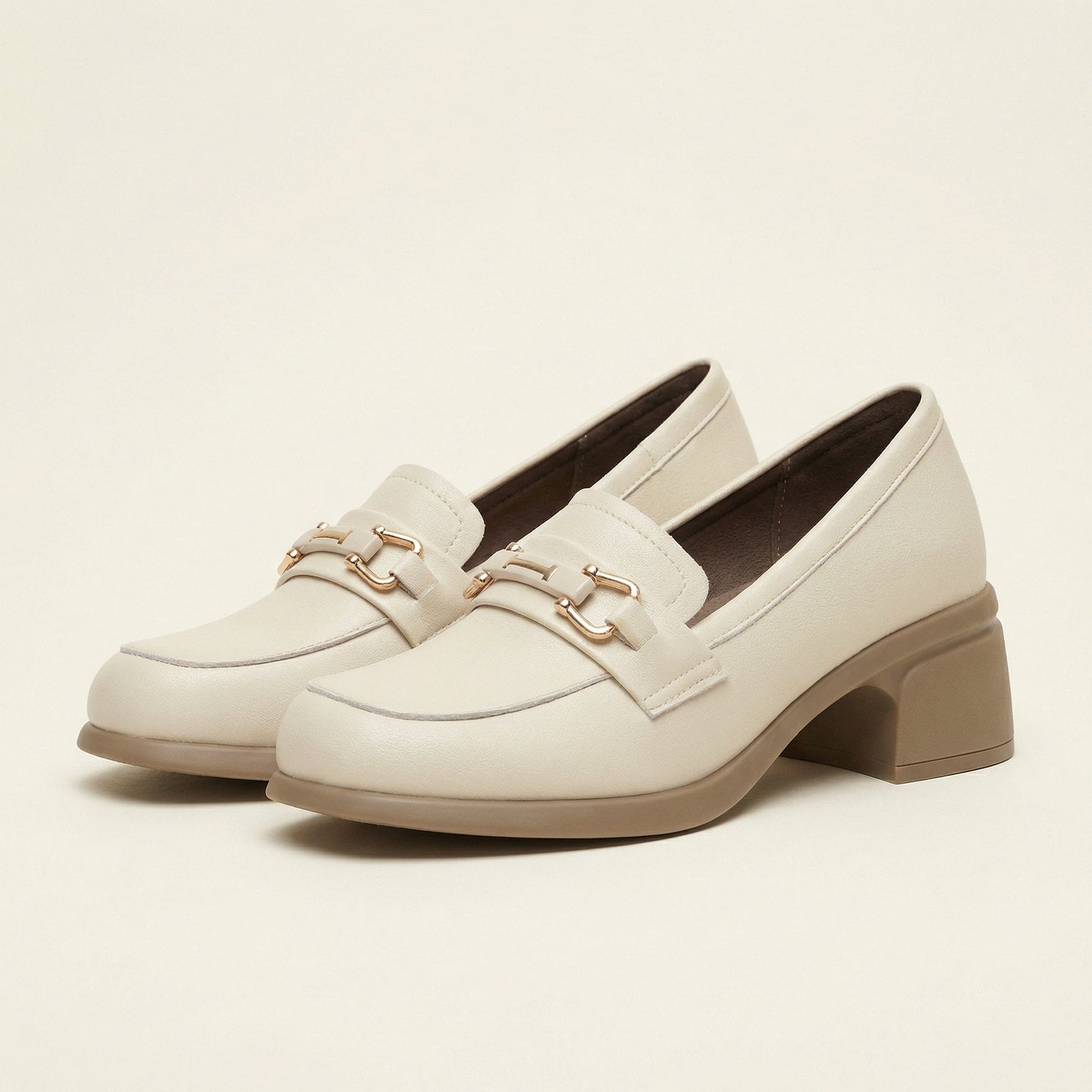 Mocassin Femme à Talon en Cuir
