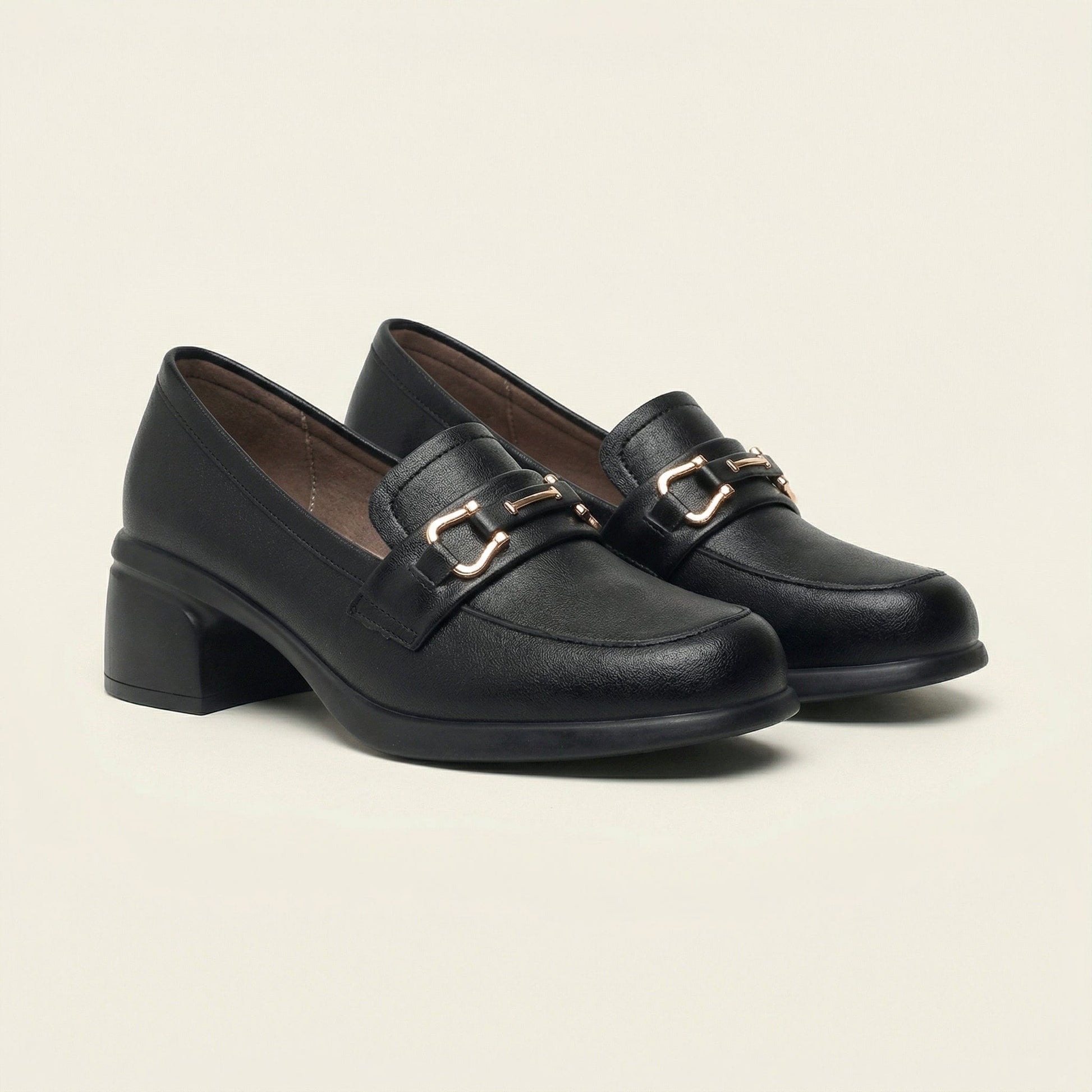 Mocassin Femme à Talon en Cuir