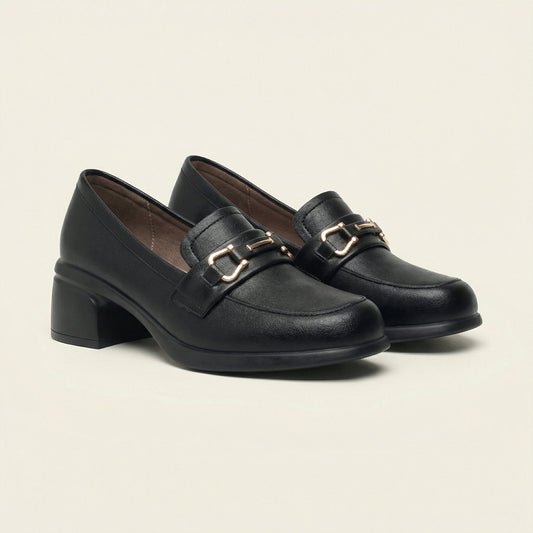 Mocassin Femme à Talon en Cuir