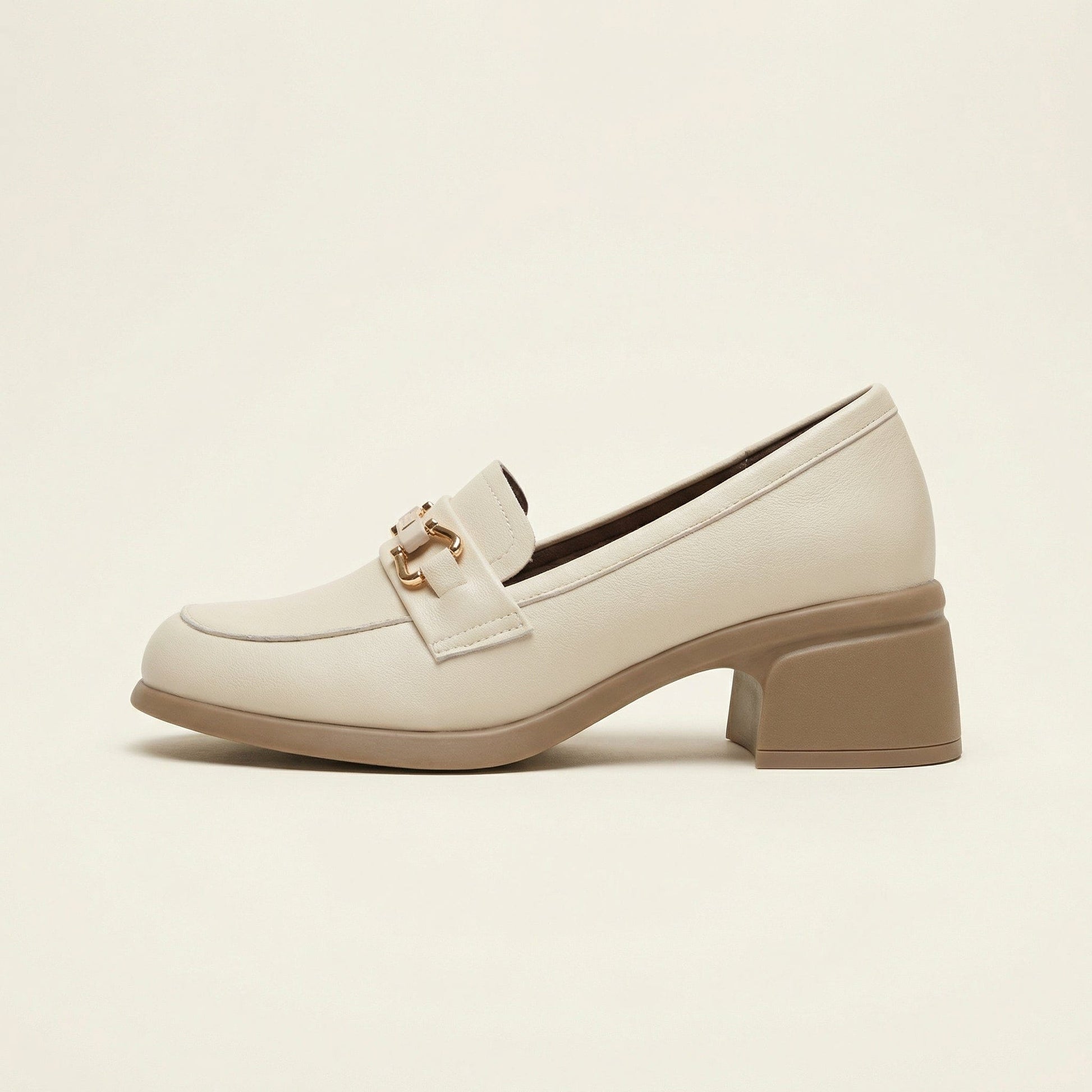 Mocassin Femme à Talon en Cuir