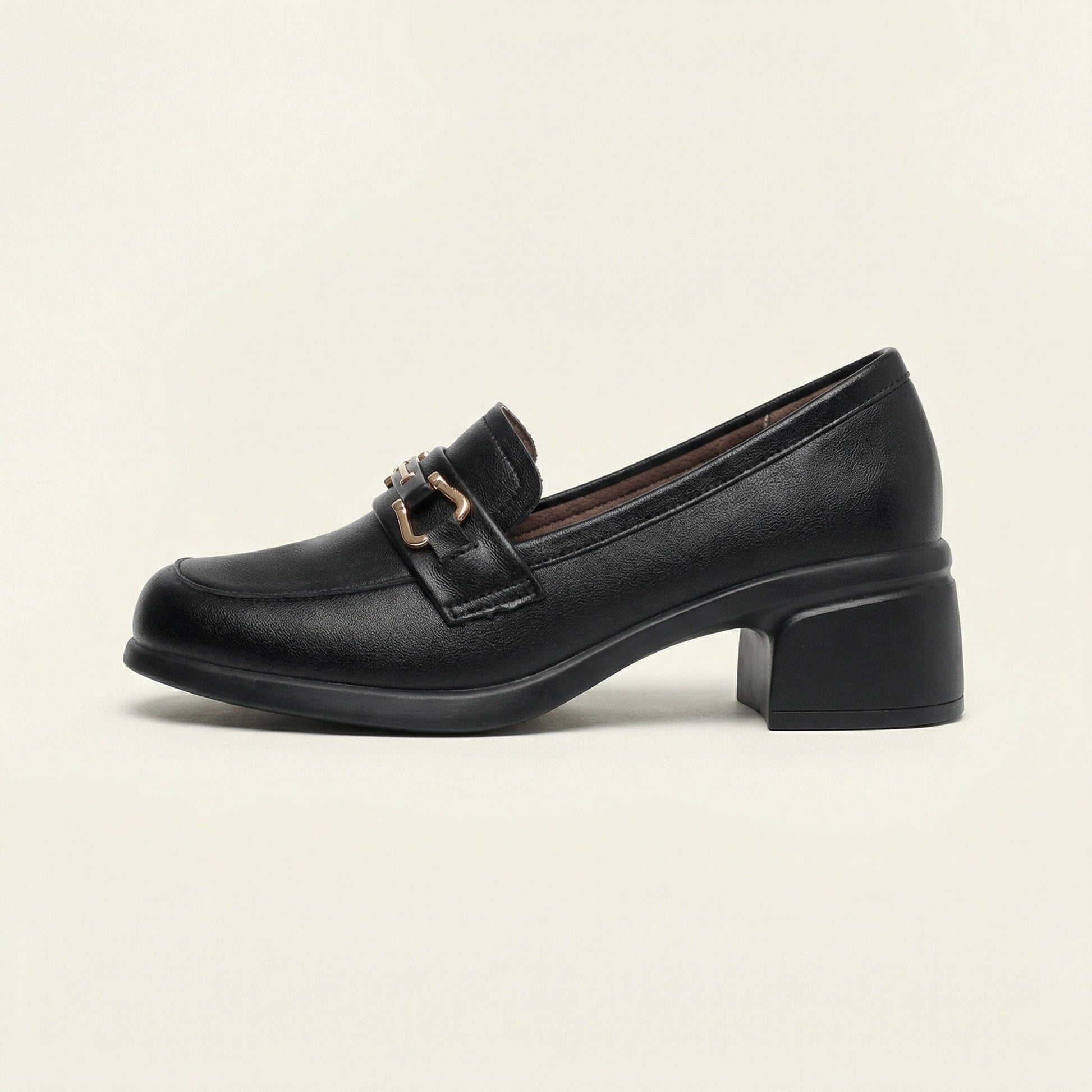 Mocassin Femme à Talon en Cuir