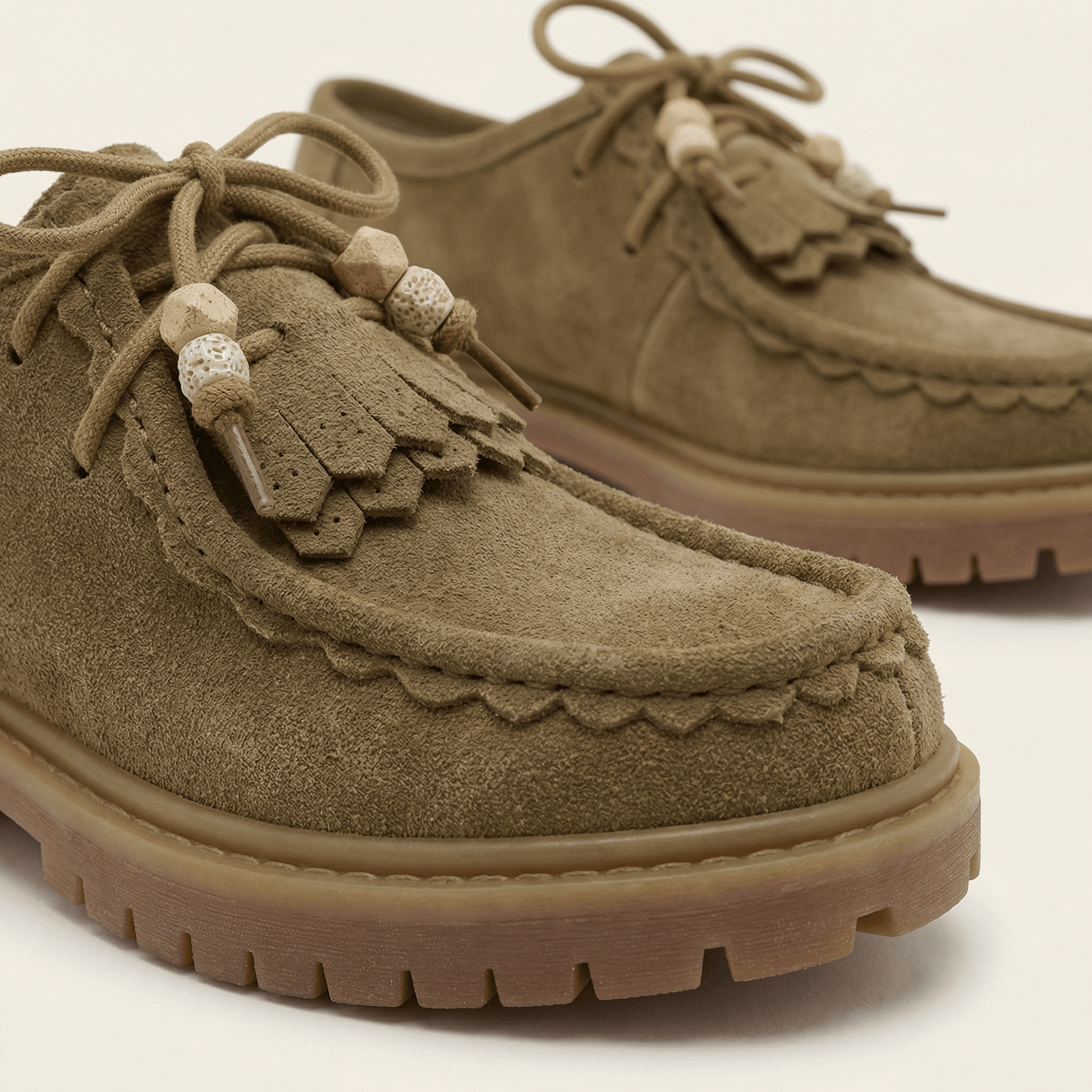 Mocassin Femme Compensé à Lacets