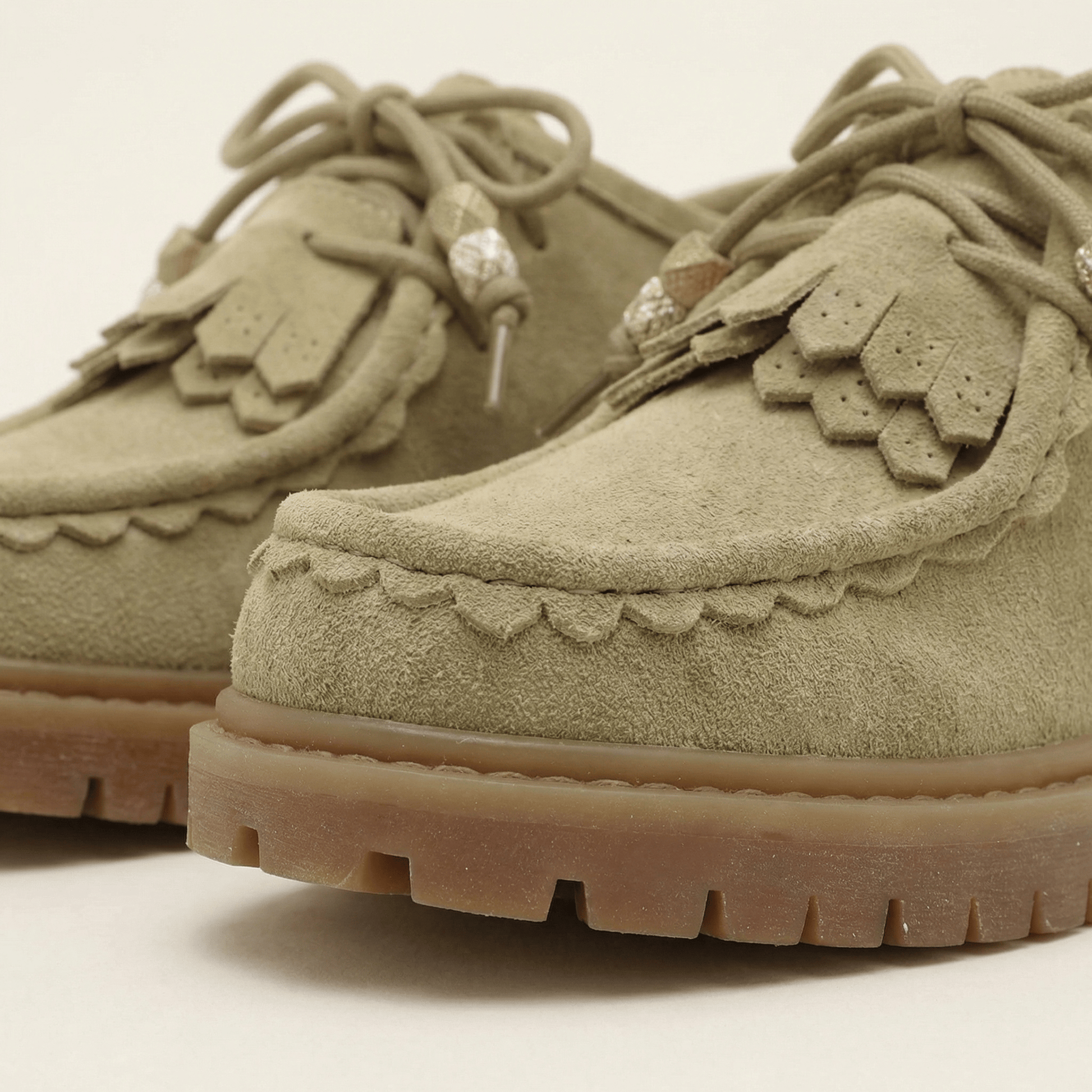 Mocassin Femme Compensé à Lacets