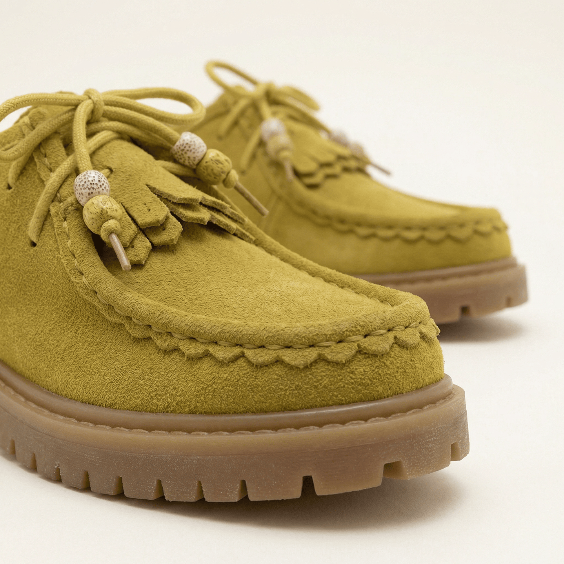 Mocassin Femme Compensé à Lacets