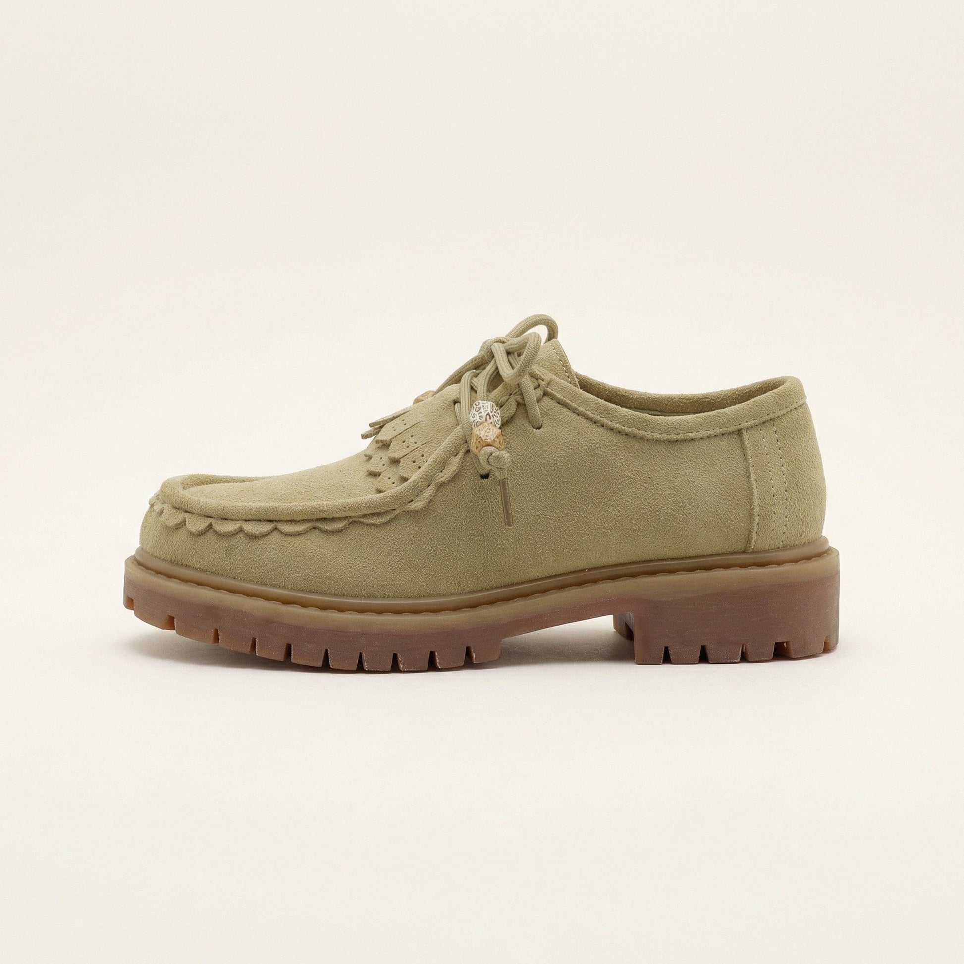 Mocassin Femme Compensé à Lacets