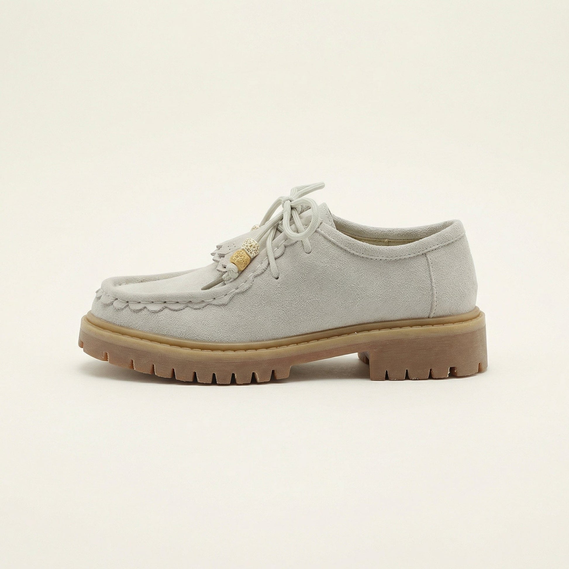 Mocassin Femme Compensé à Lacets