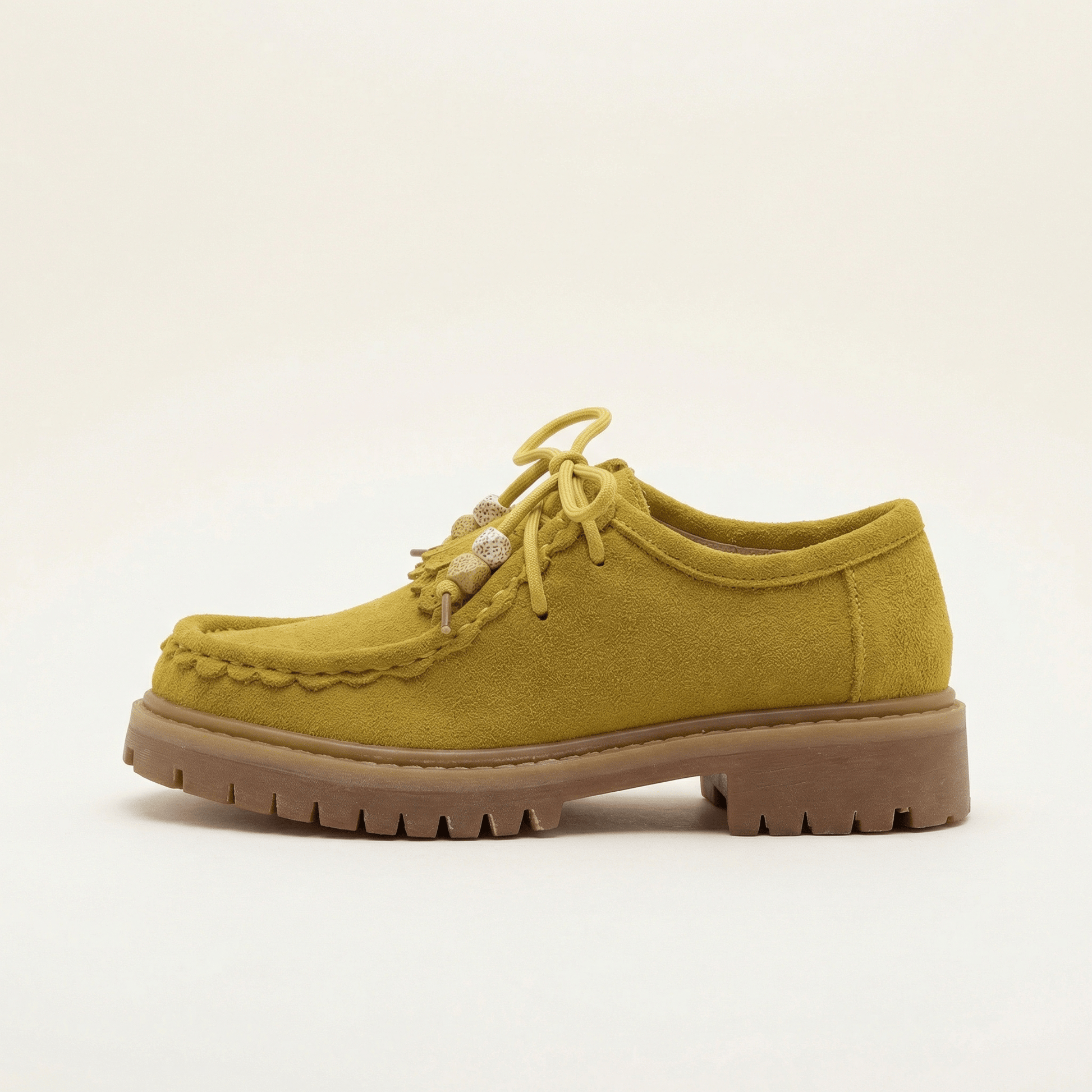 Mocassin Femme Compensé à Lacets