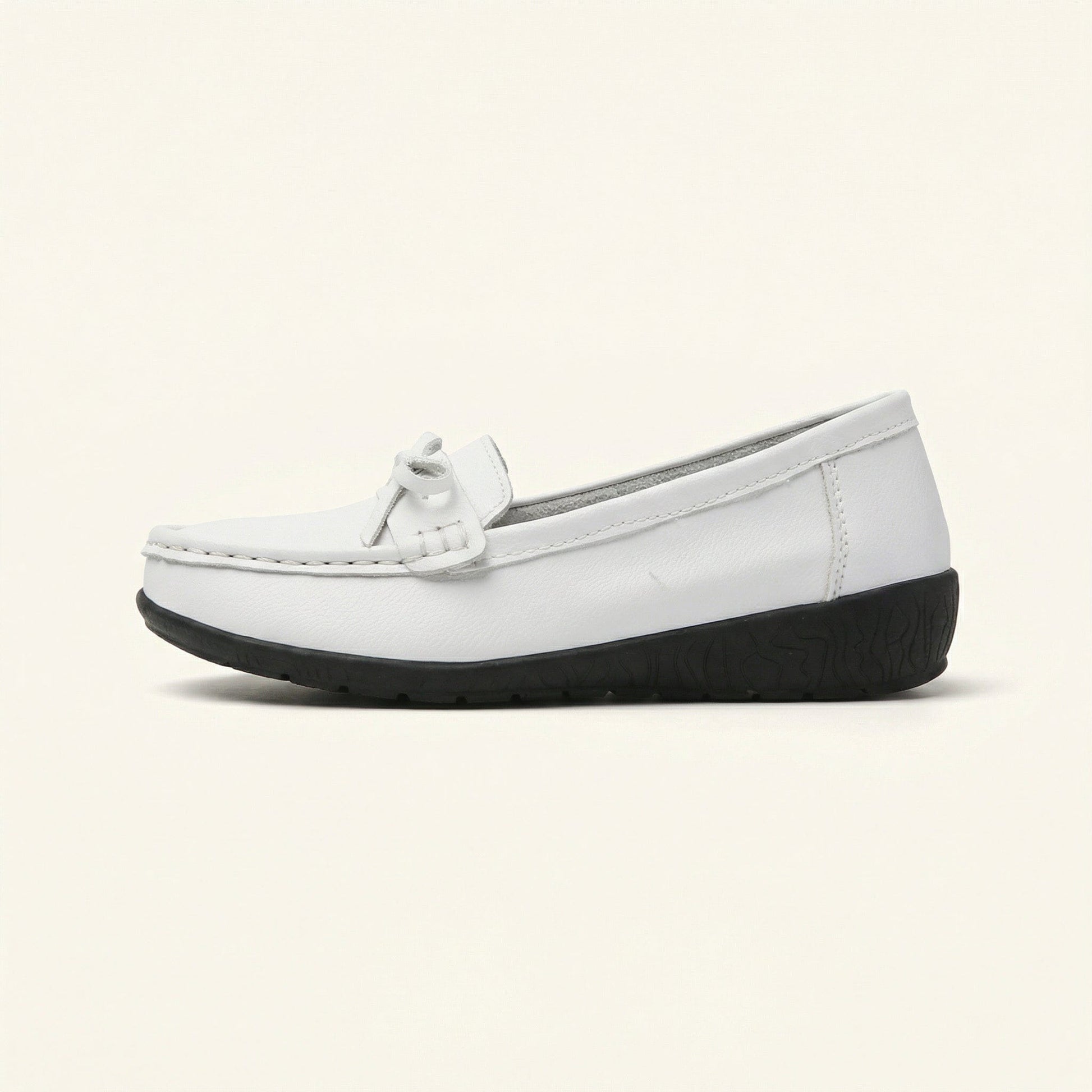 Mocassin Femme Compensé à Nœud Décoratif