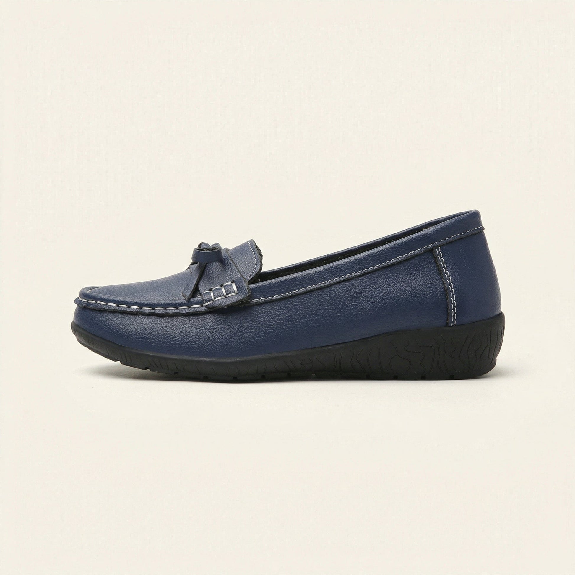 Mocassin Femme Compensé à Nœud Décoratif