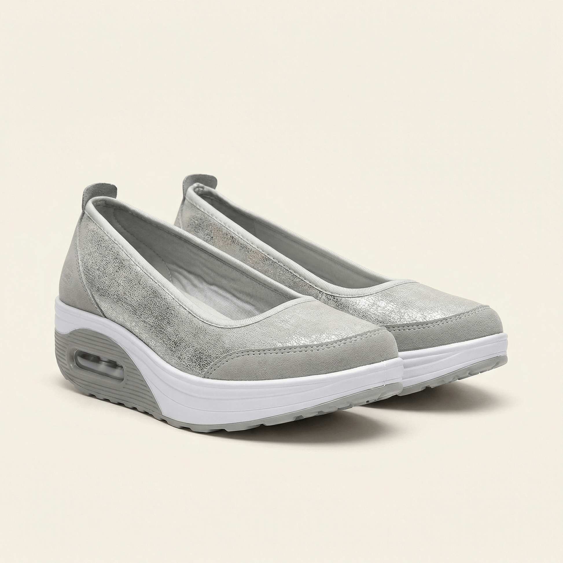 Mocassin Femme Compensé avec Bulle d'Air