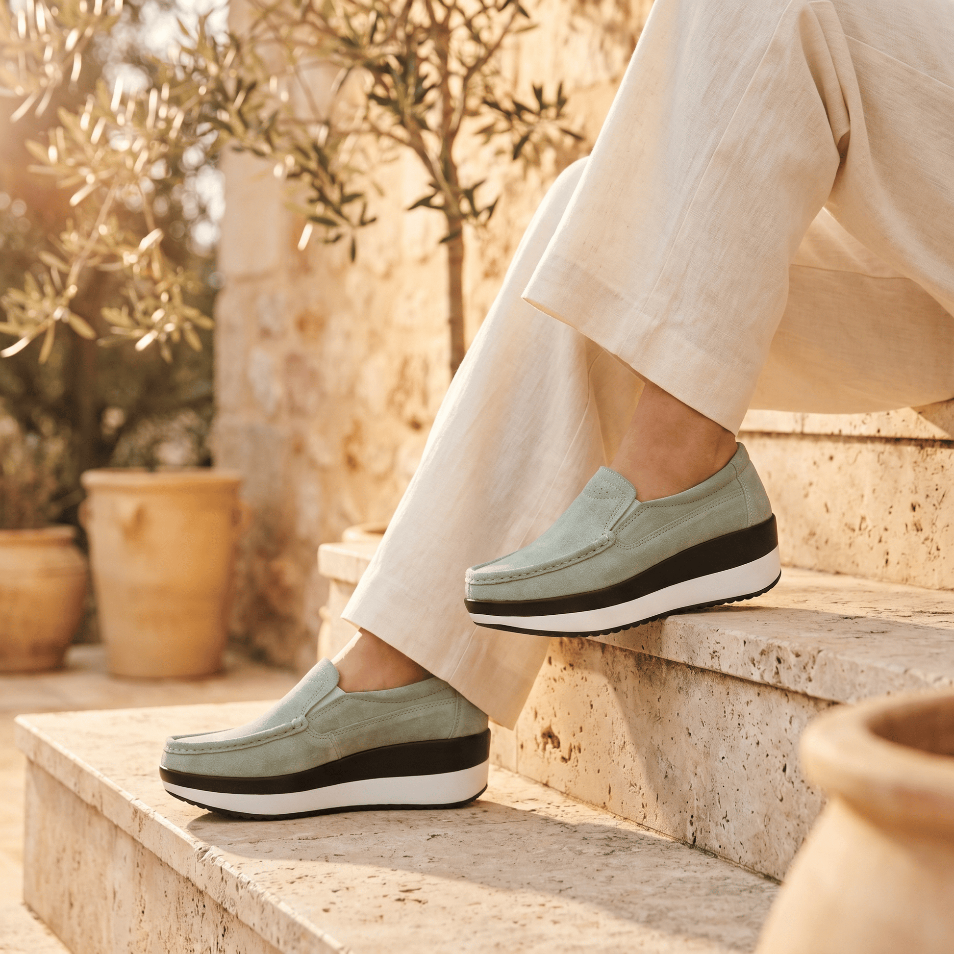 Mocassin Femme Compensé Confort
