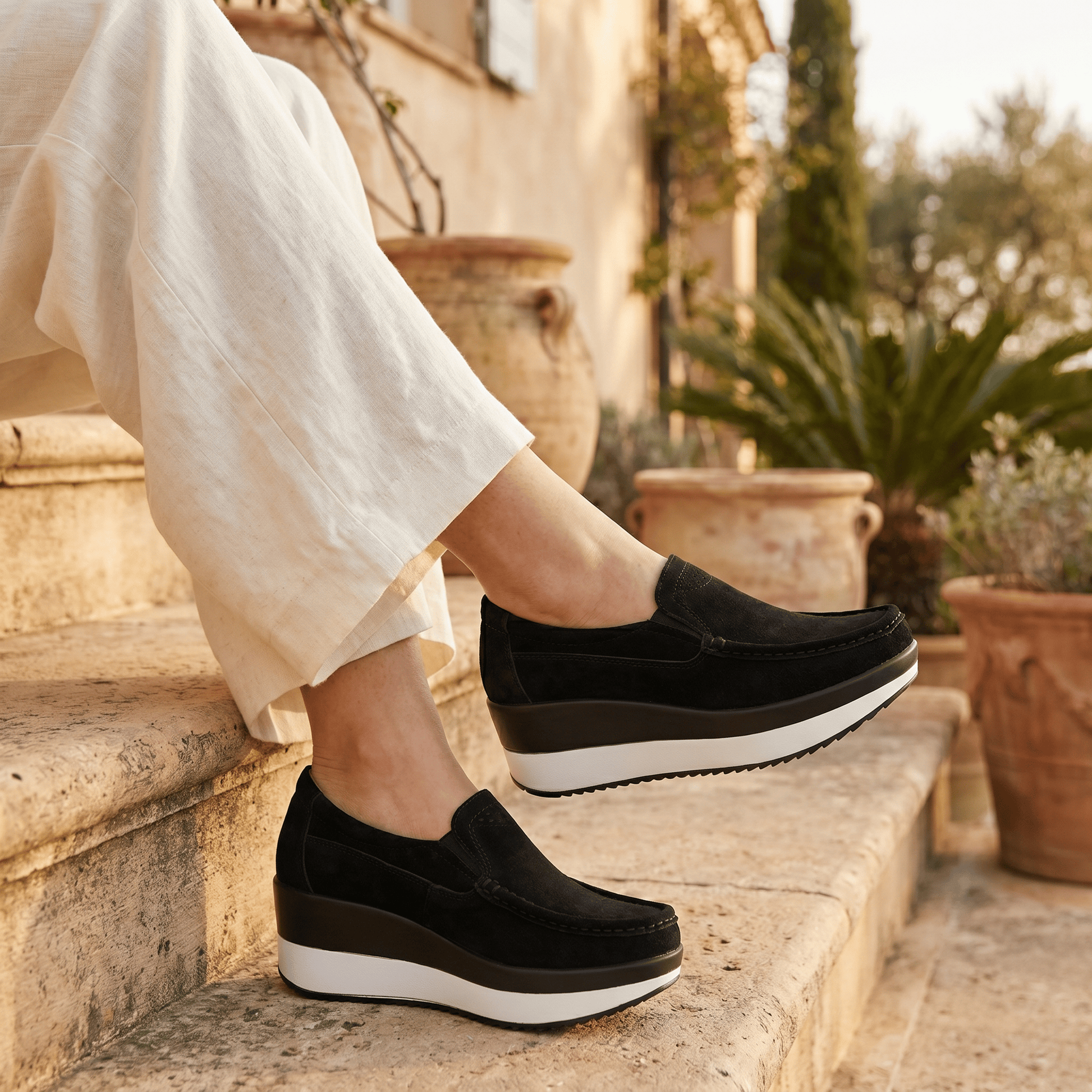 Mocassin Femme Compensé Confort