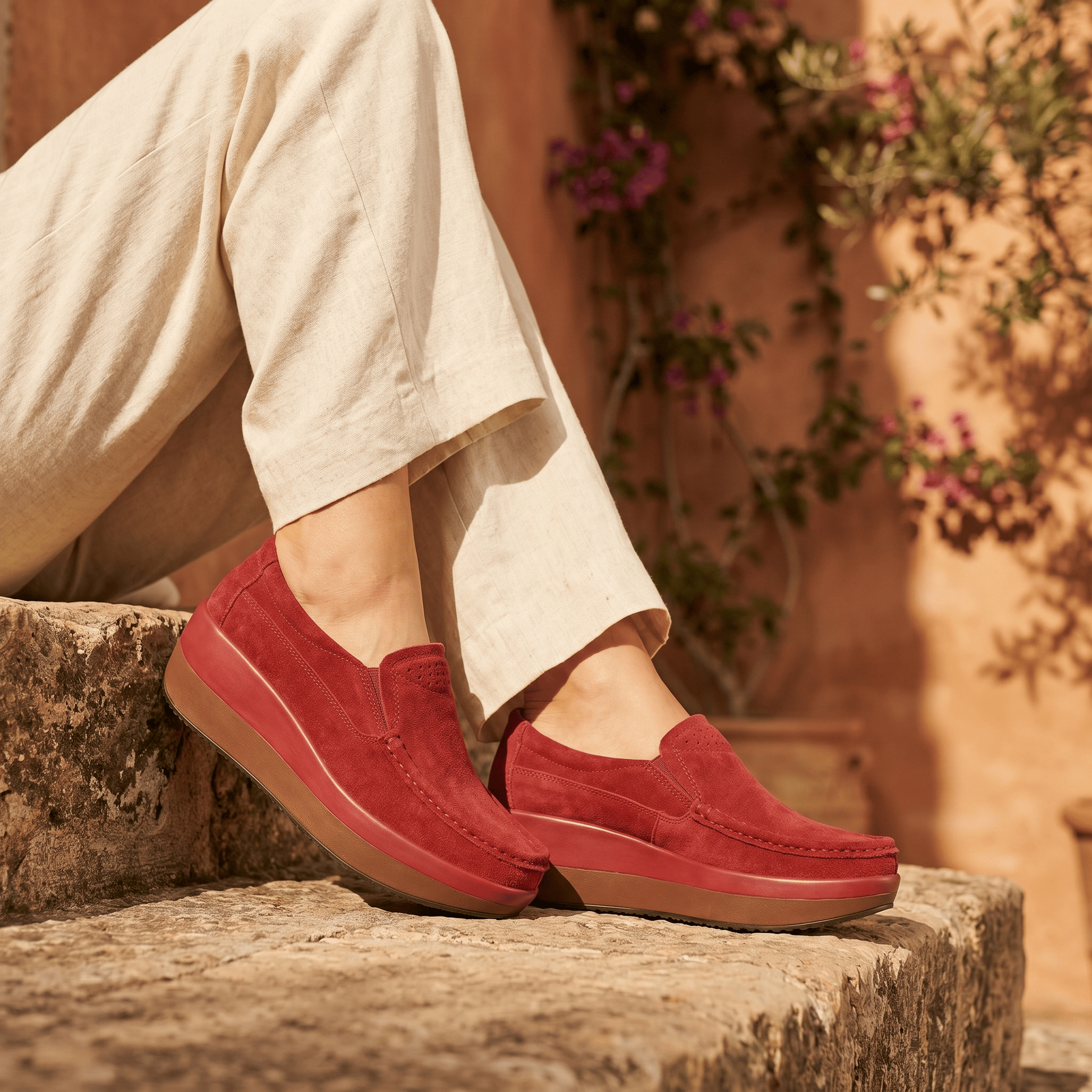 Mocassin Femme Compensé Confort