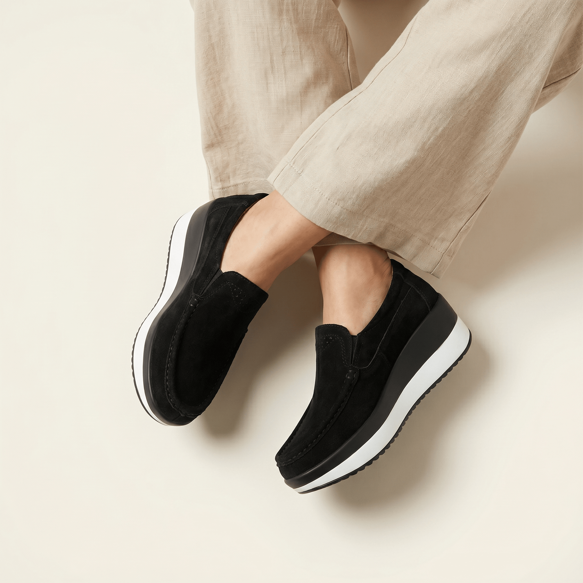Mocassin Femme Compensé Confort
