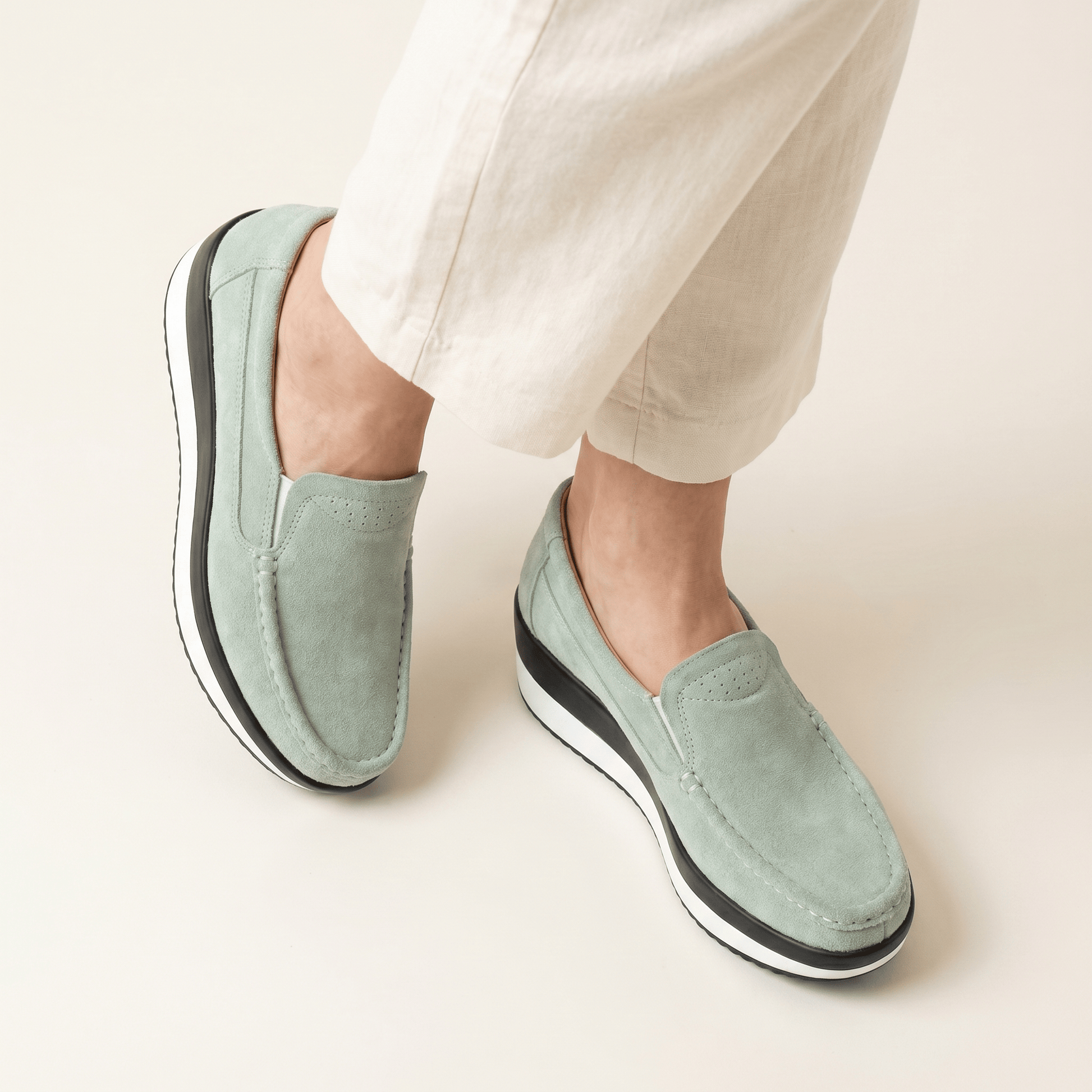 Mocassin Femme Compensé Confort