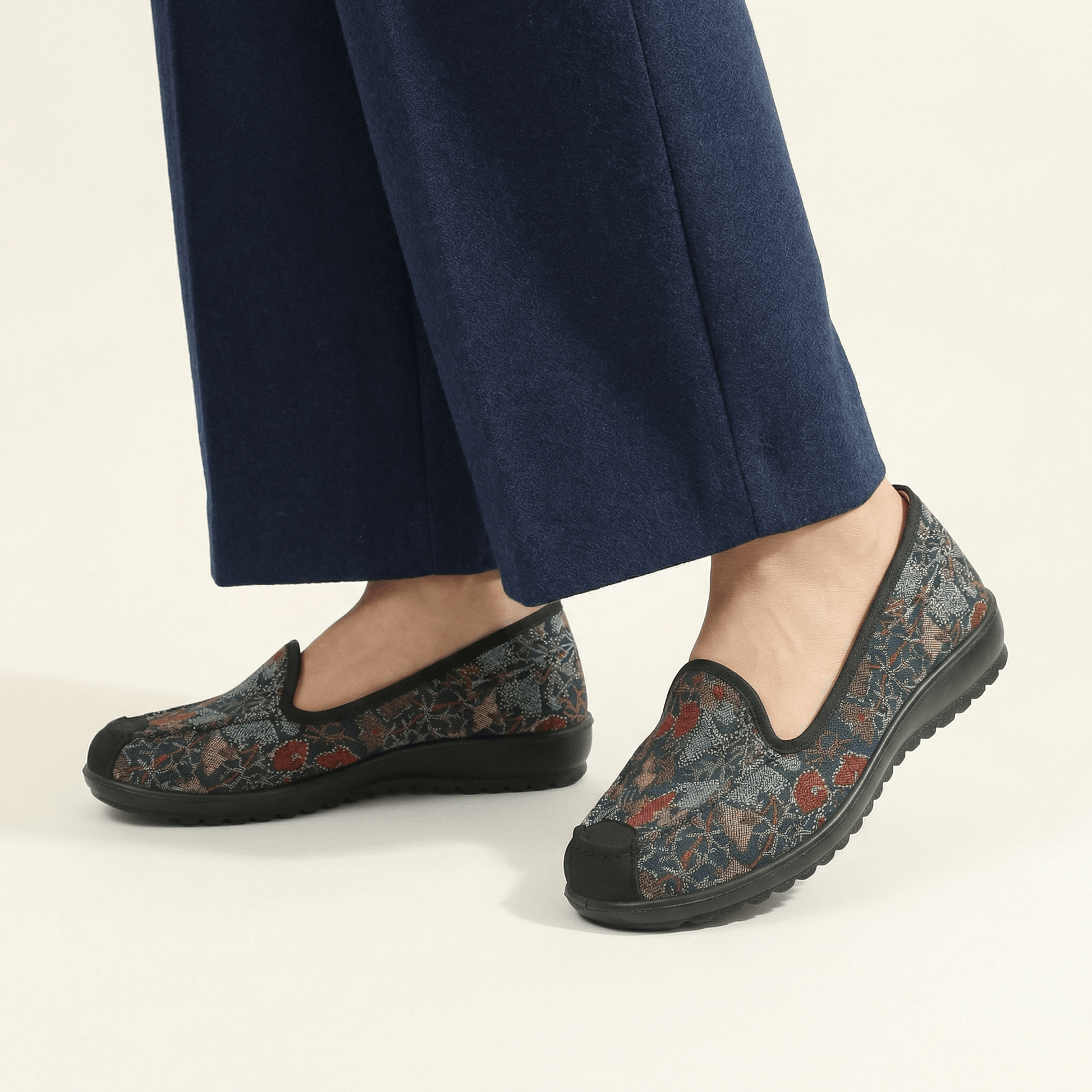 Mocassin Femme Confort en Tissu
