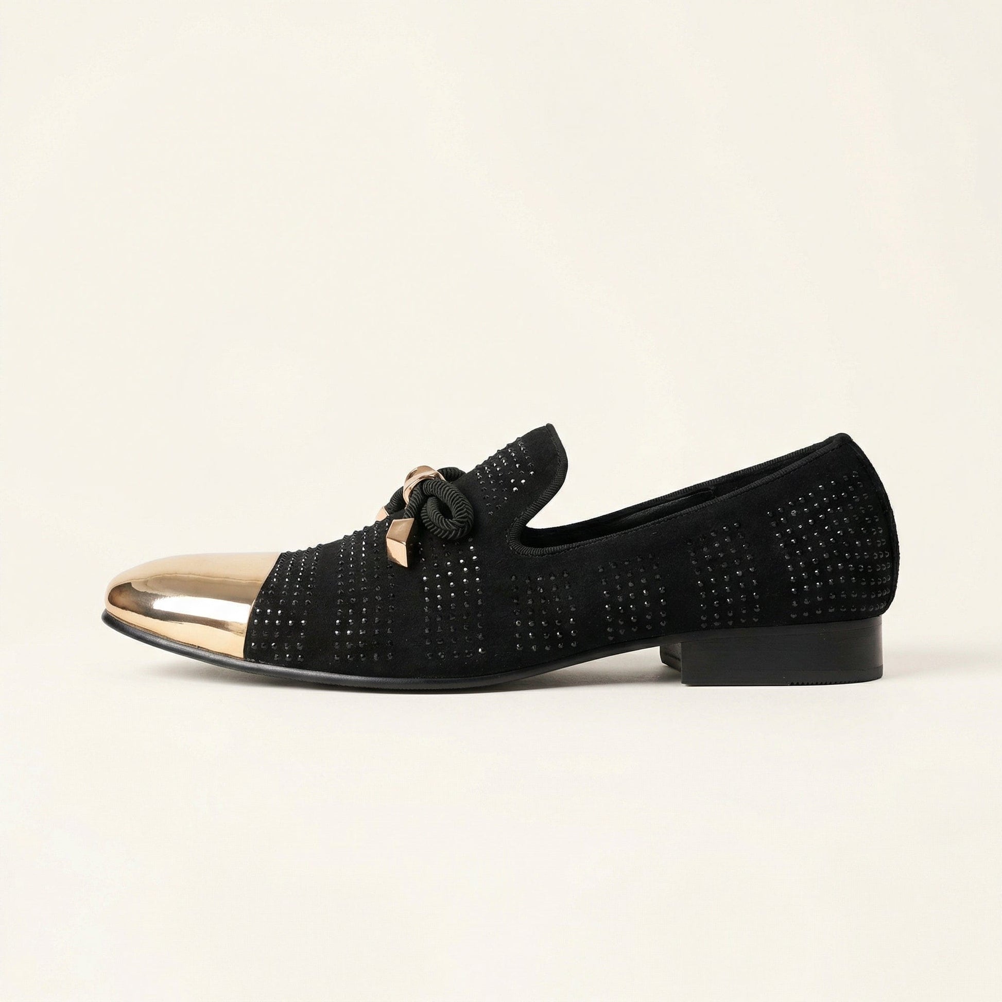 Mocassin Femme de Cérémonie à Paillettes et bout Métal