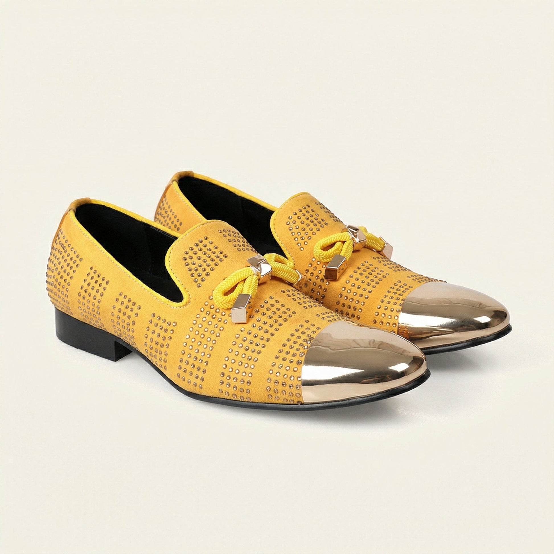 Mocassin Femme de Cérémonie à Paillettes et bout Métal