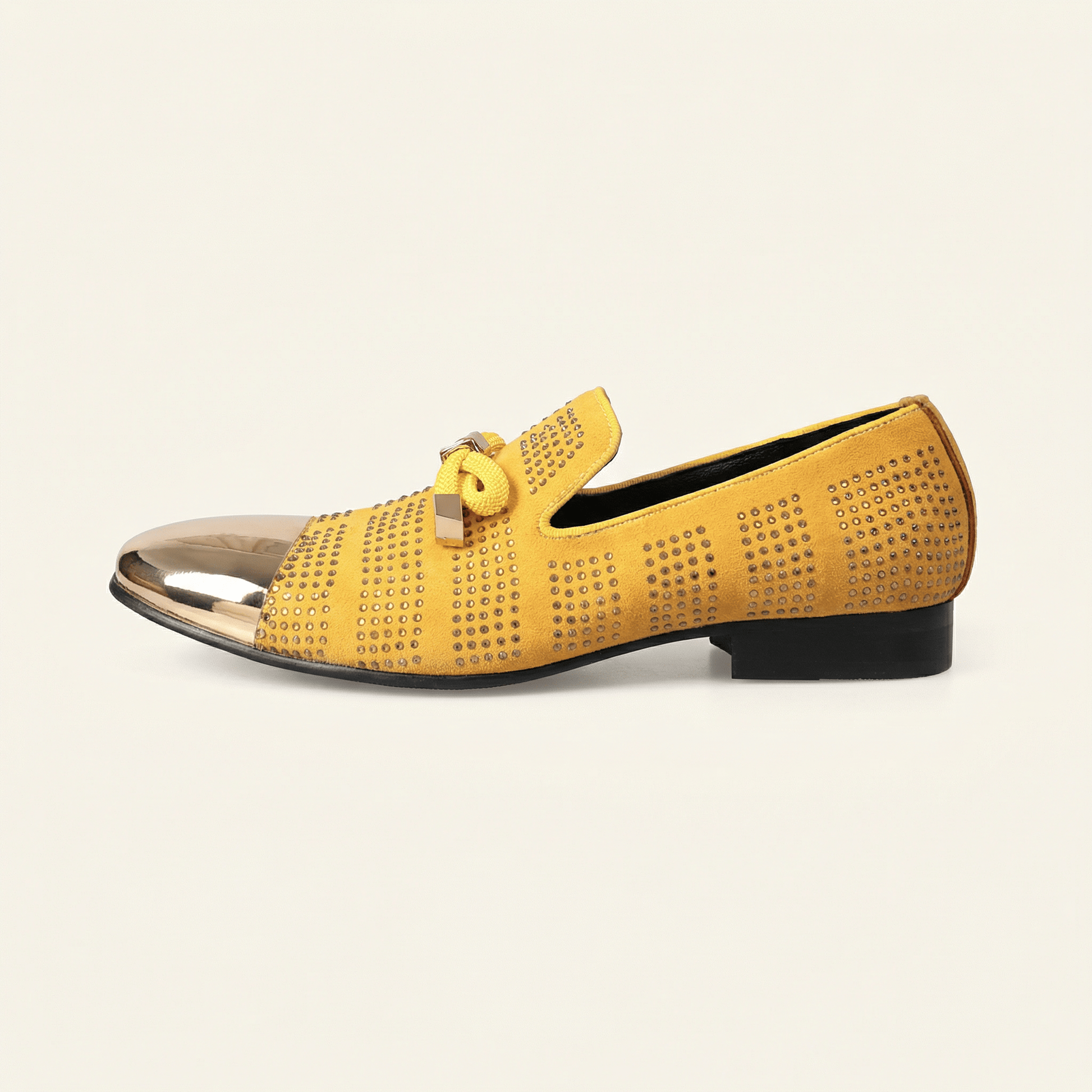Mocassin Femme de Cérémonie à Paillettes et bout Métal
