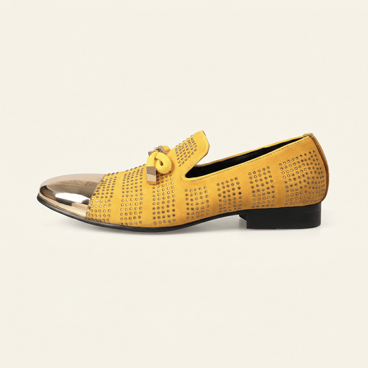 Mocassin Femme de Cérémonie à Paillettes et bout Métal