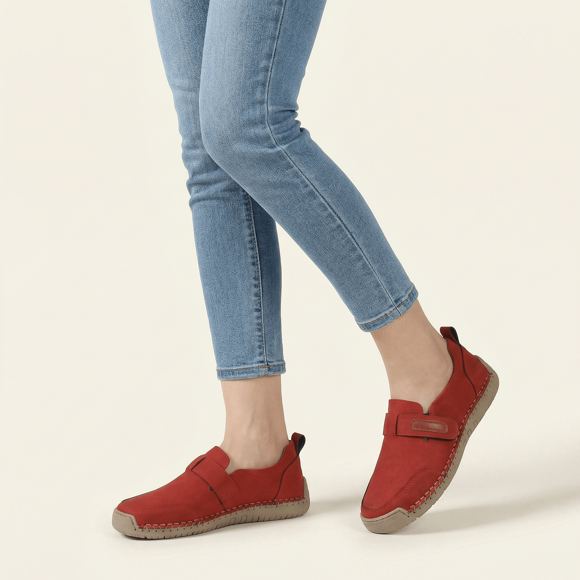 Mocassin Homme Penny Loafer avec Talon en Cuir Velours