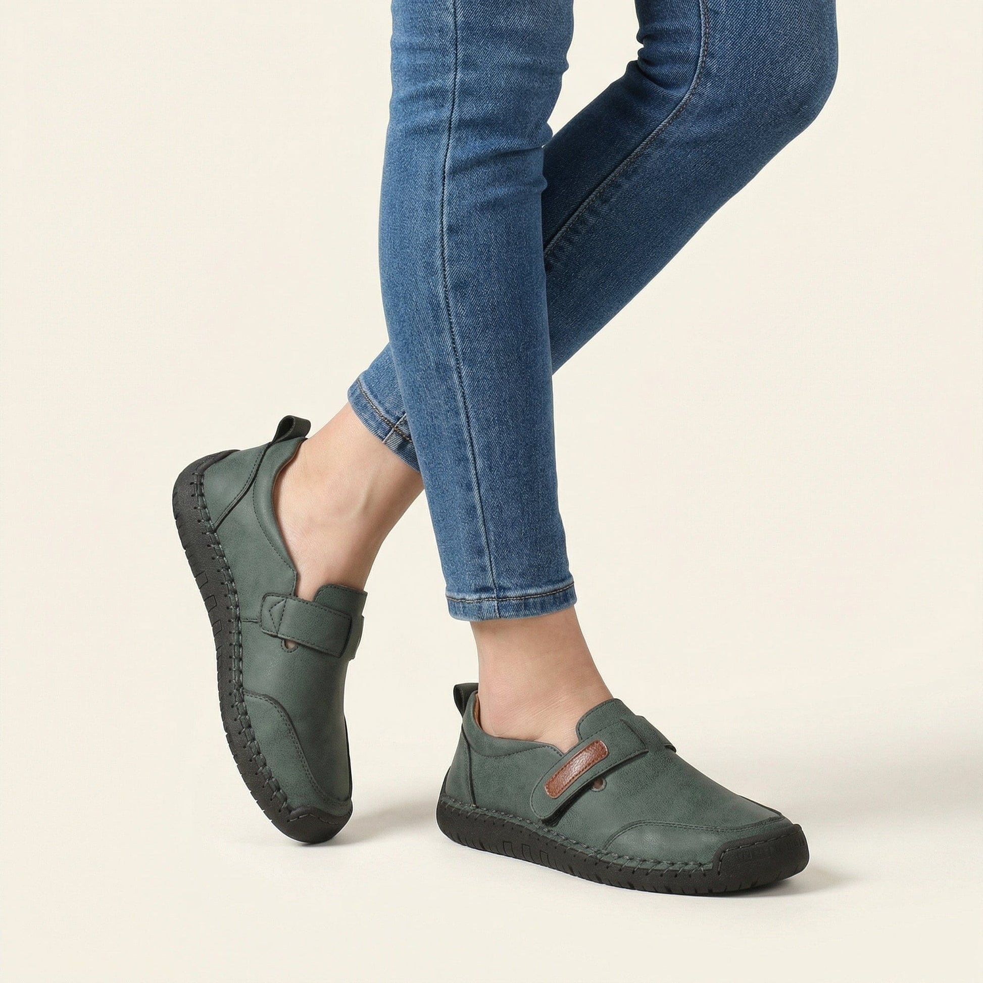 Mocassin Homme Penny Loafer avec Talon en Cuir Velours