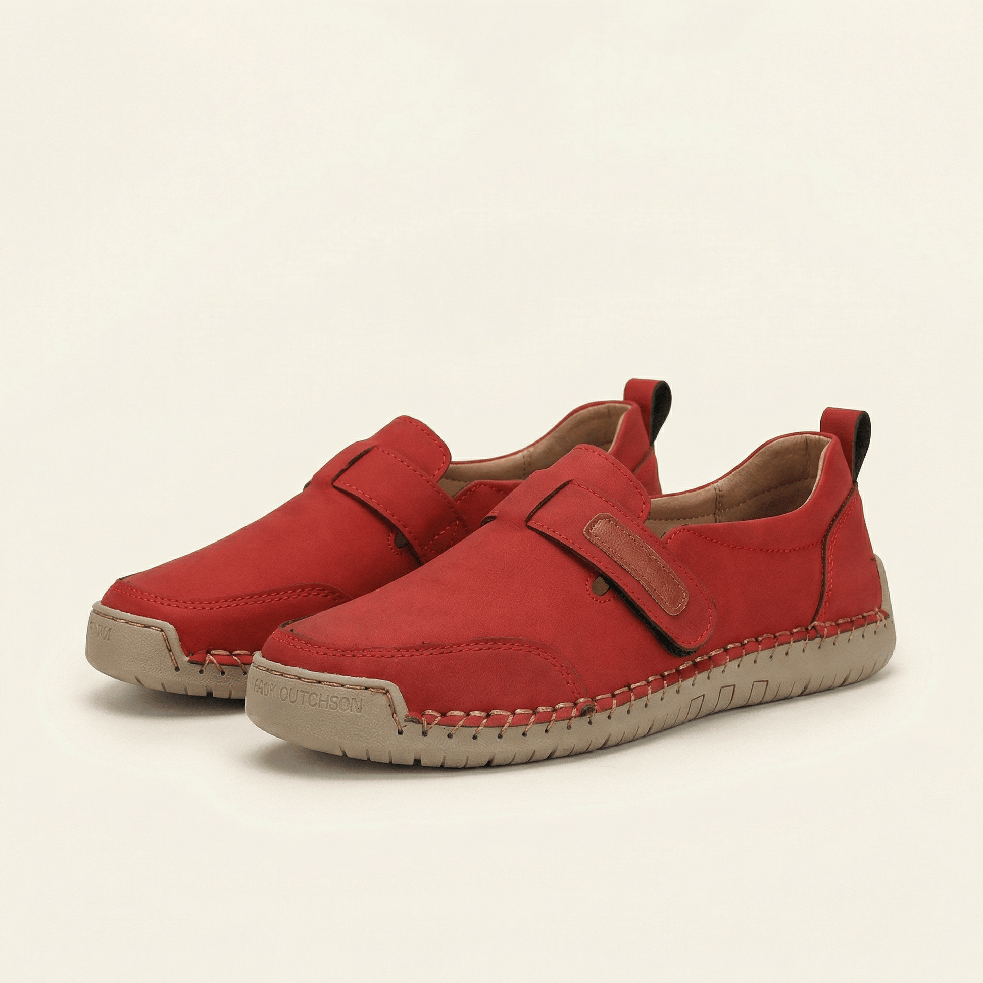 Mocassin Homme Penny Loafer avec Talon en Cuir Velours