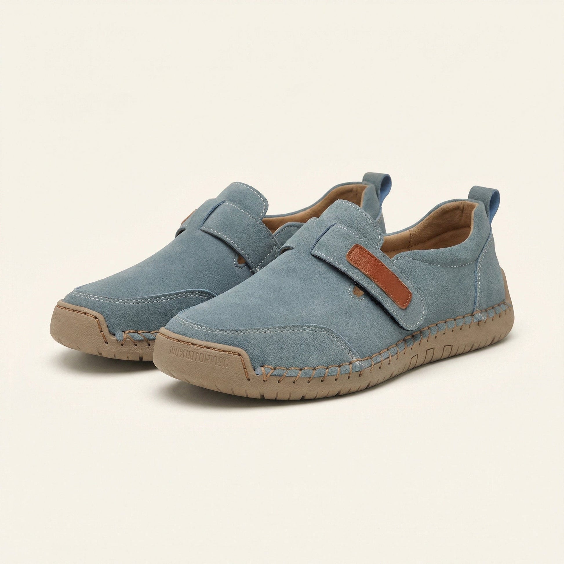 Mocassin Homme Penny Loafer avec Talon en Cuir Velours