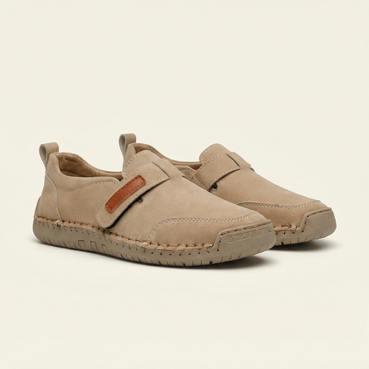 Mocassin Homme Penny Loafer avec Talon en Cuir Velours