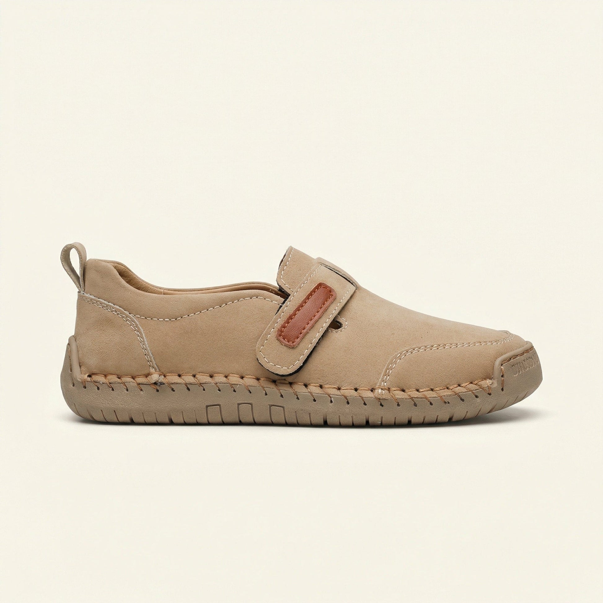 Mocassin Homme Penny Loafer avec Talon en Cuir Velours