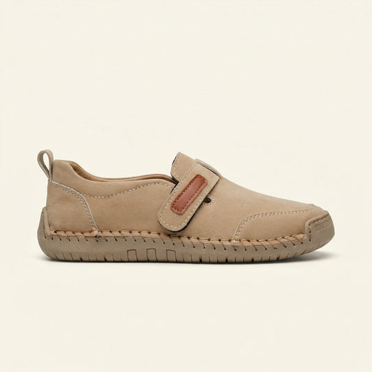 Mocassin Homme Penny Loafer avec Talon en Cuir Velours