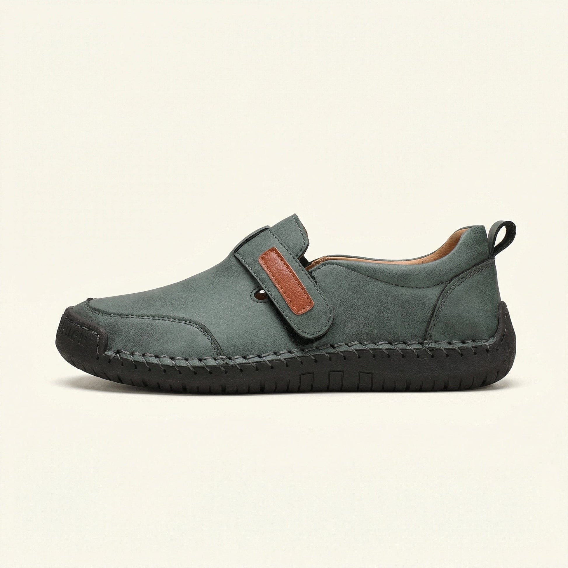Mocassin Homme Penny Loafer avec Talon en Cuir Velours
