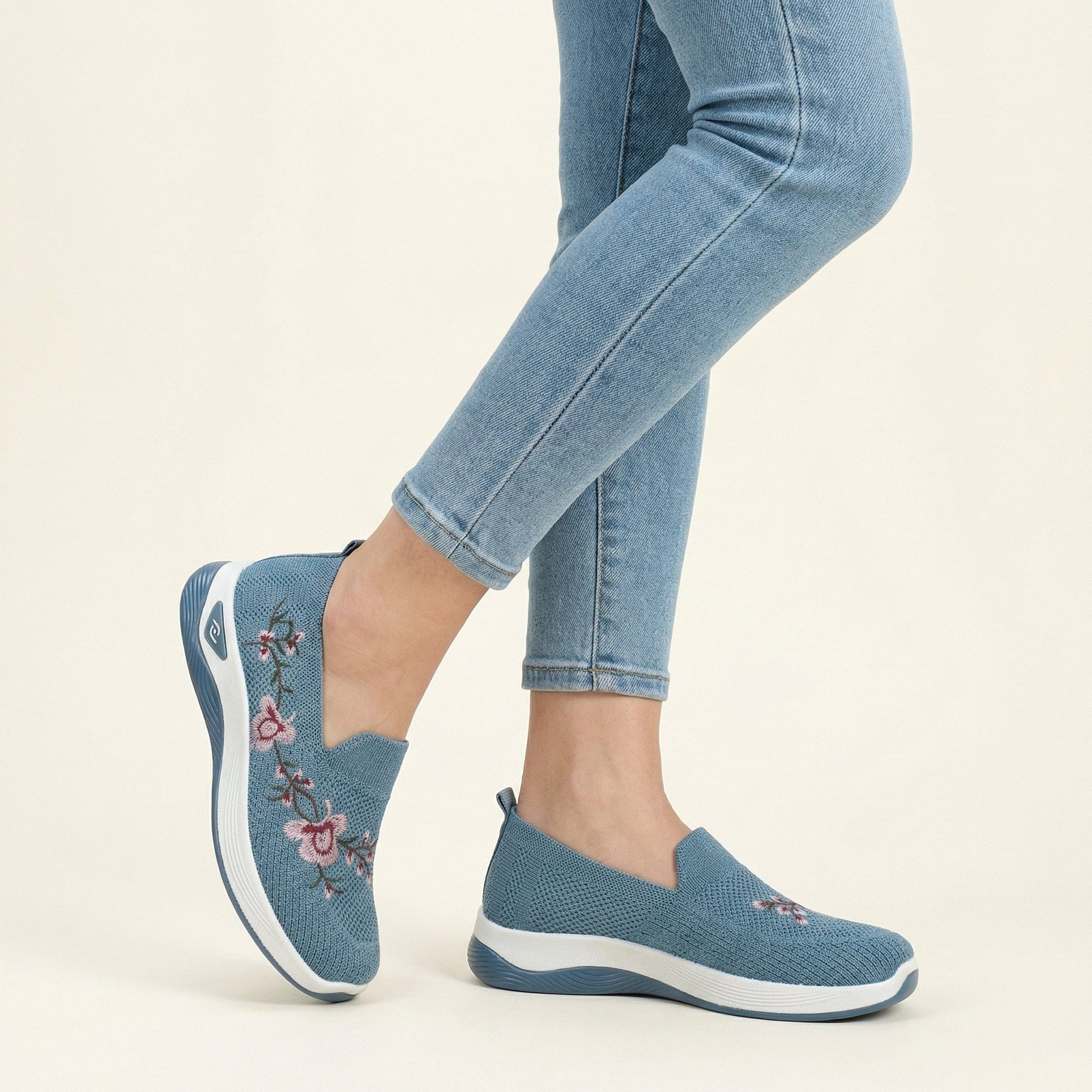 Mocassin Femme en Tissu Imprimé Floral