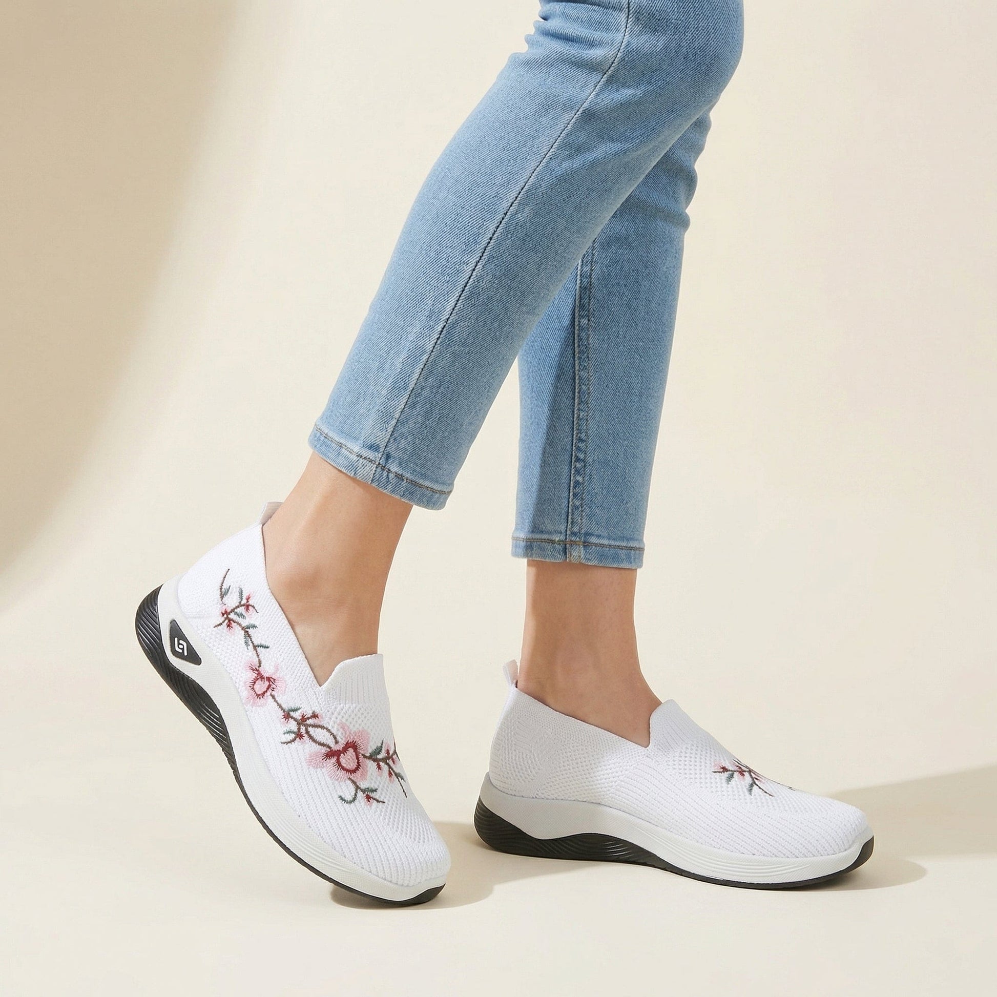 Mocassin Femme en Tissu Imprimé Floral