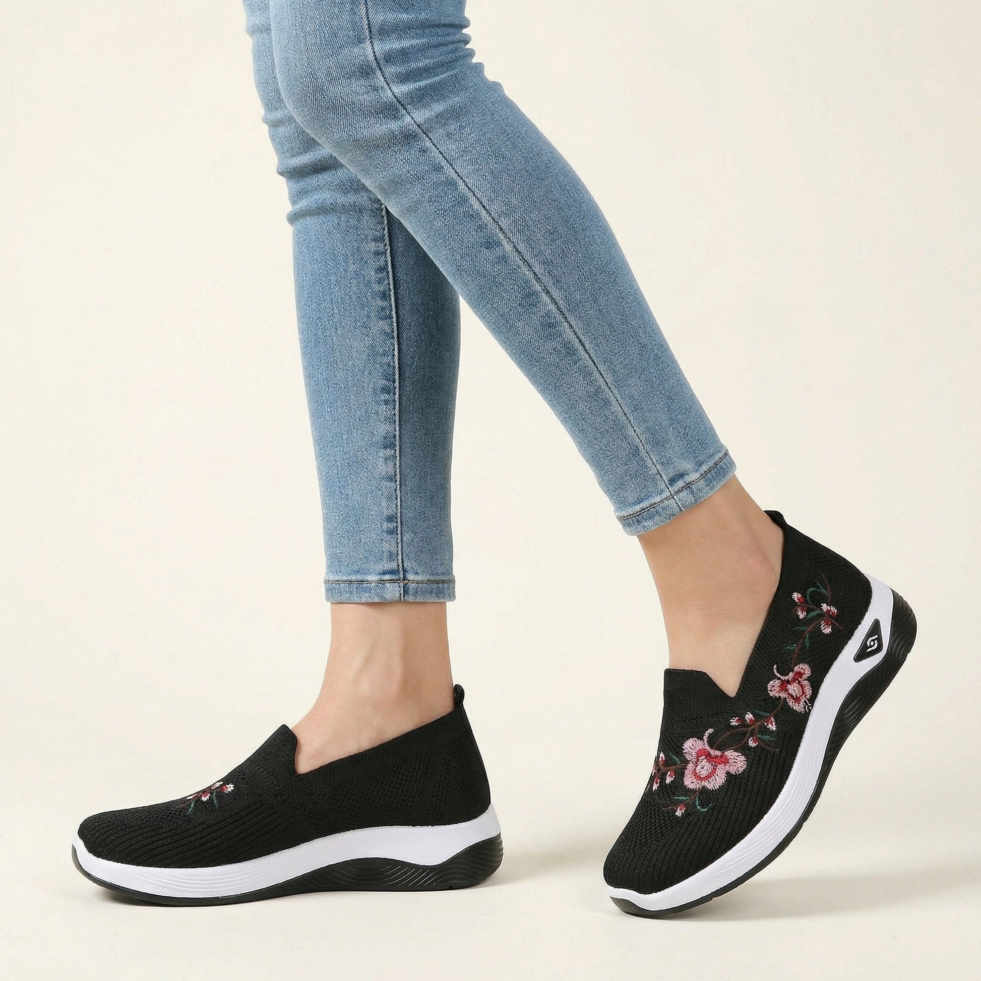 Mocassin Femme en Tissu Imprimé Floral