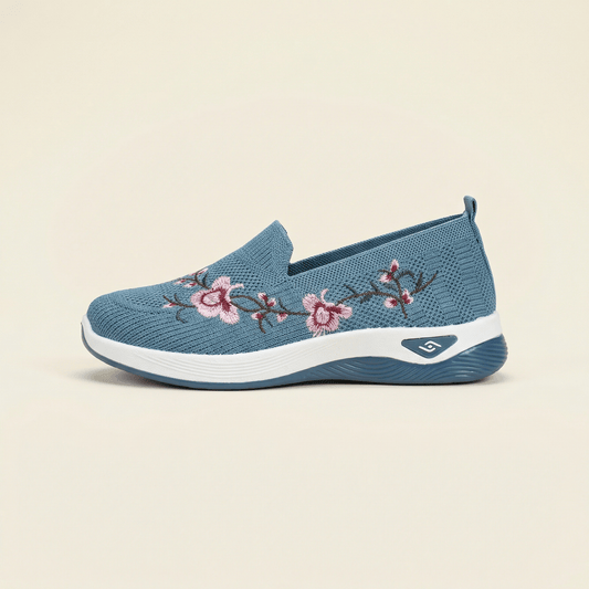 Mocassin Femme en Tissu Imprimé Floral