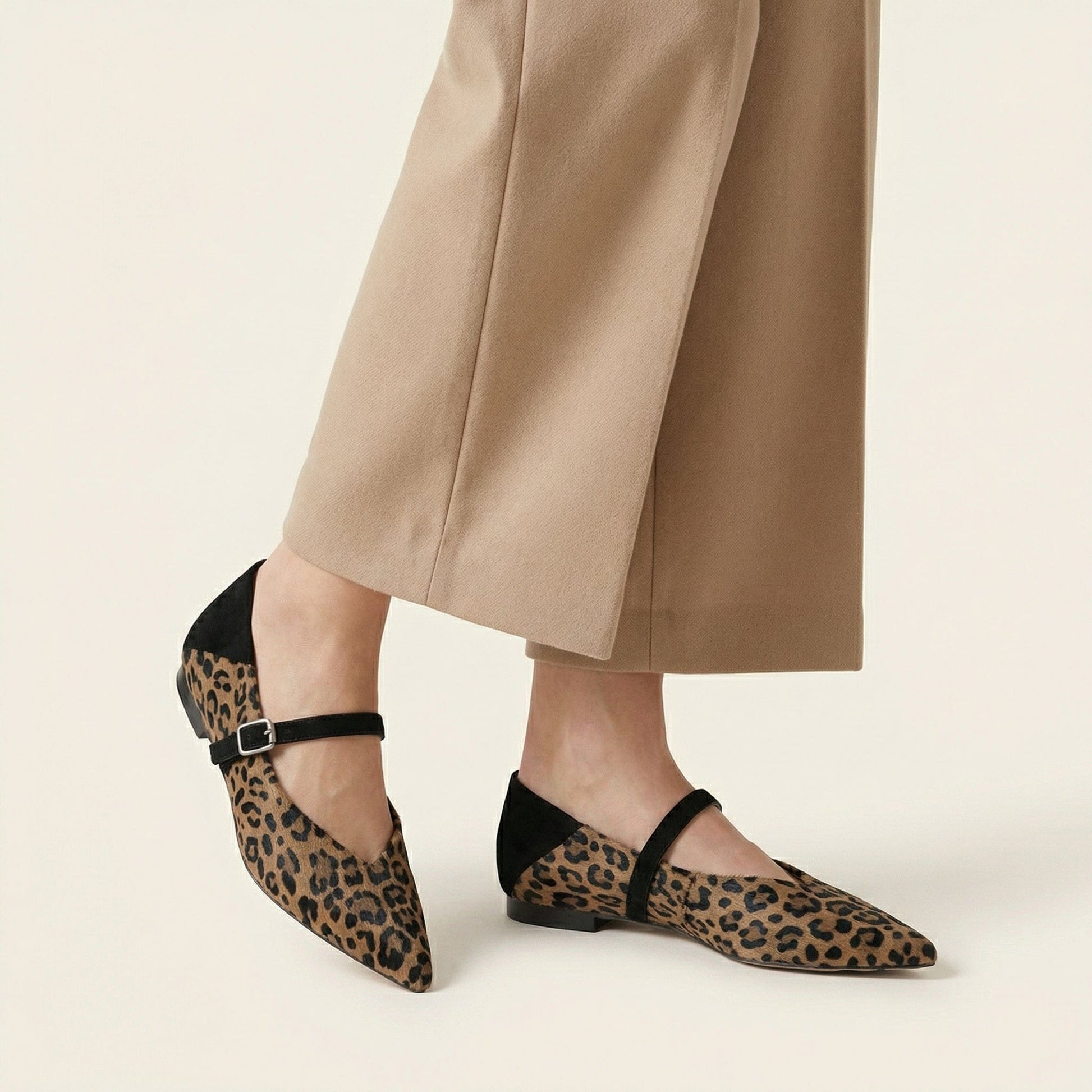 Mocassin Femme Léopard à Boucle Fine