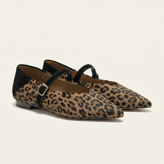 Mocassin Femme Léopard à Boucle Fine