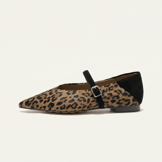 Mocassin Femme Léopard à Boucle Fine