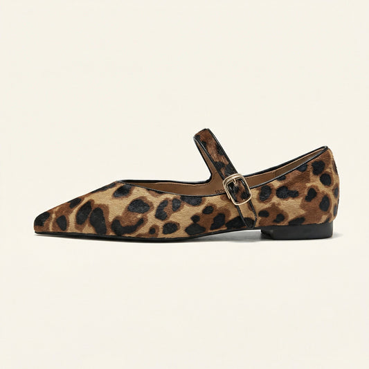 Mocassin Femme Léopard Mary Jane